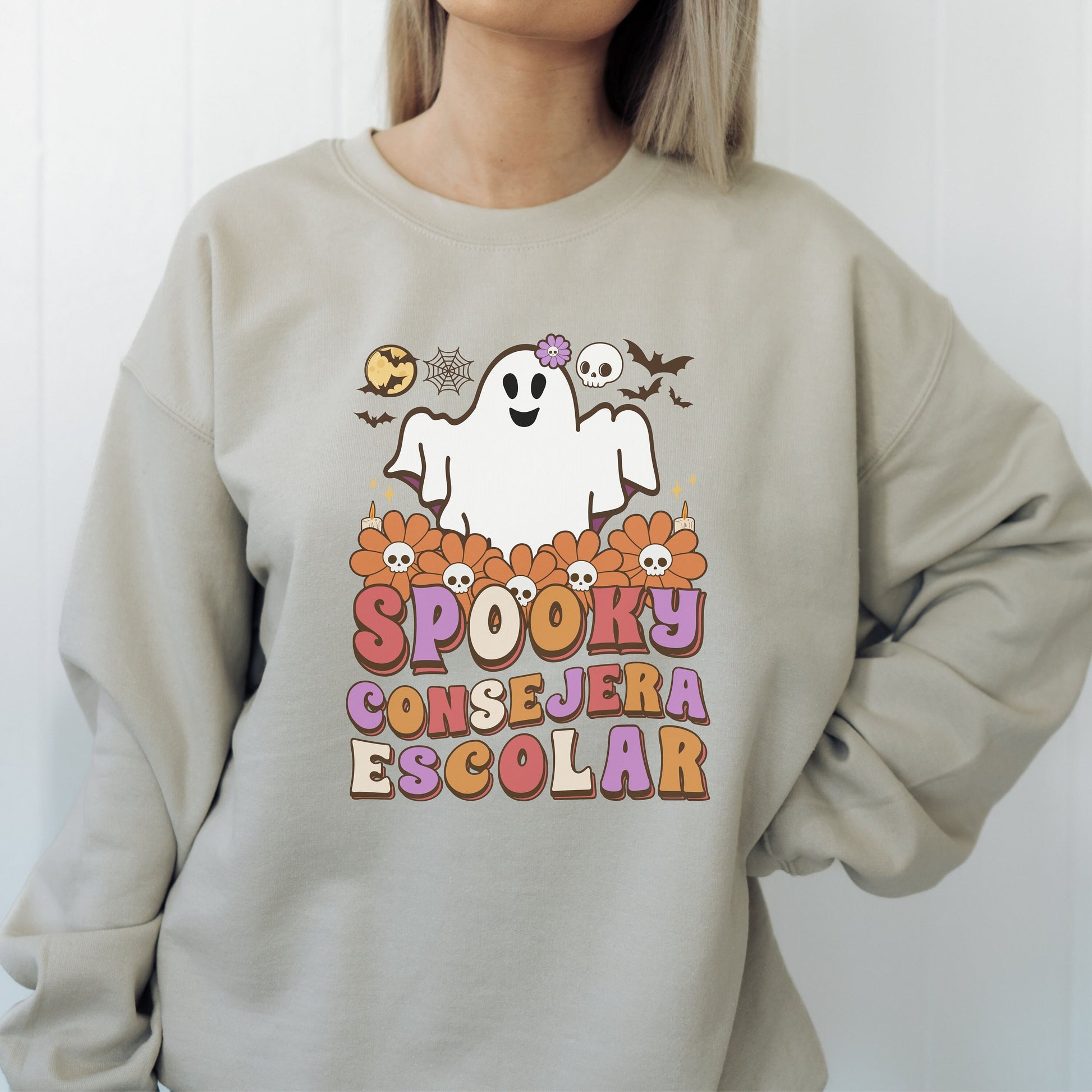 Spooky Consejera Escolar, Halloween Counselor Sweatshirt, School Counselor Halloween, School Counselor Sweater, Spooky School Counselor