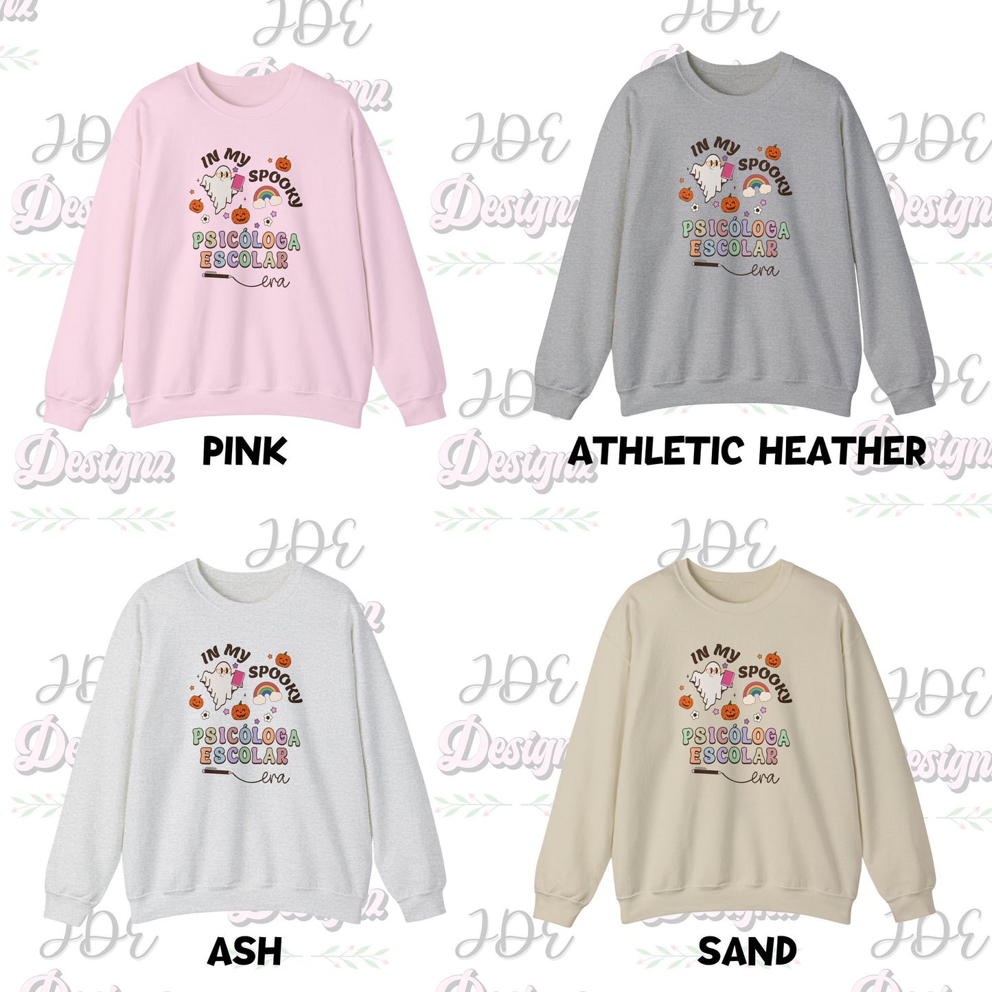 In My Spooky Psicóloga Escolar, Halloween Psychologist Sweatshirt, School Psychologist Halloween, Psychologist Halloween Sweatshirt