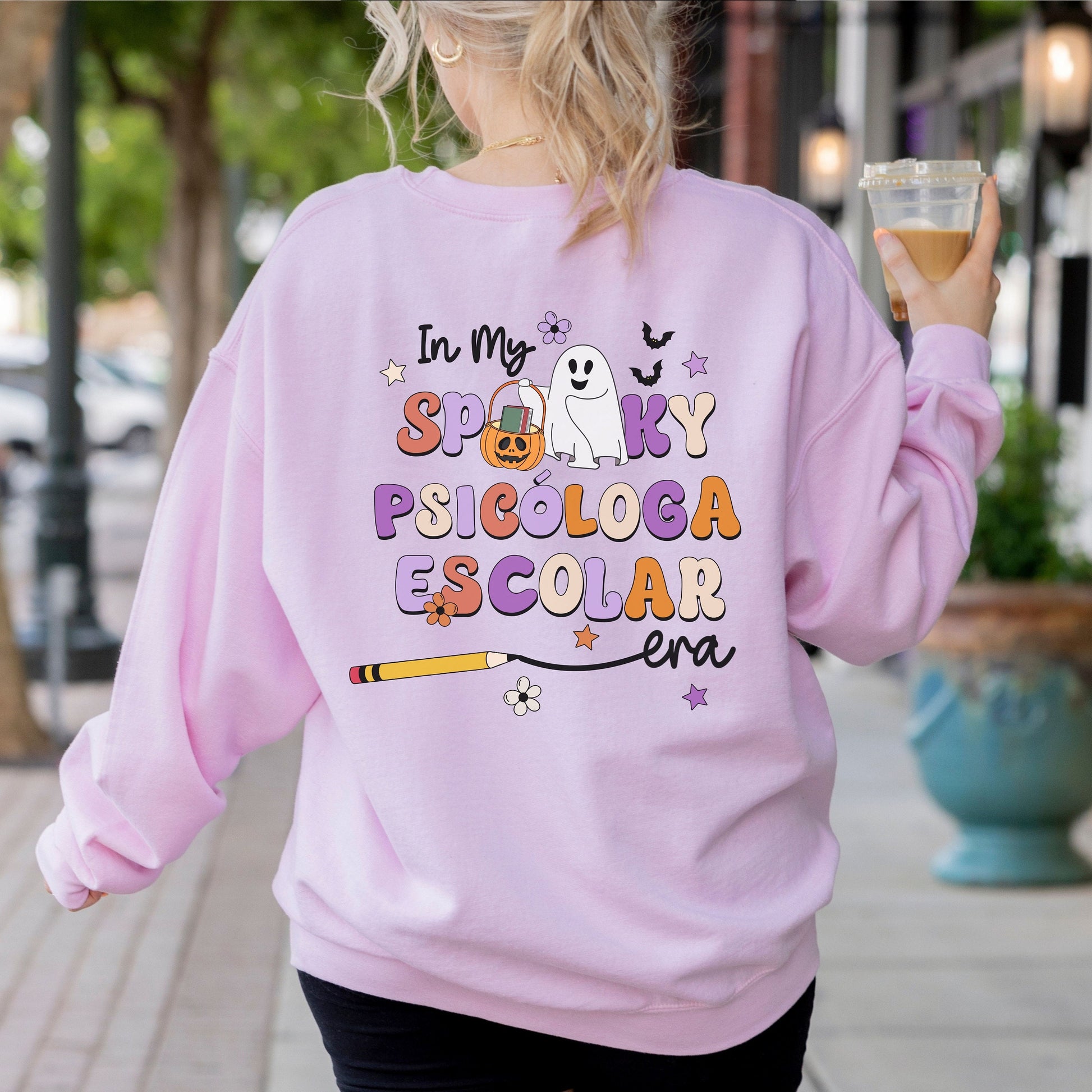 In My Spooky Psicóloga Escolar Era, Halloween Psychologist Sweatshirt, School Psychologist Halloween, Psychologist Halloween Sweatshirt