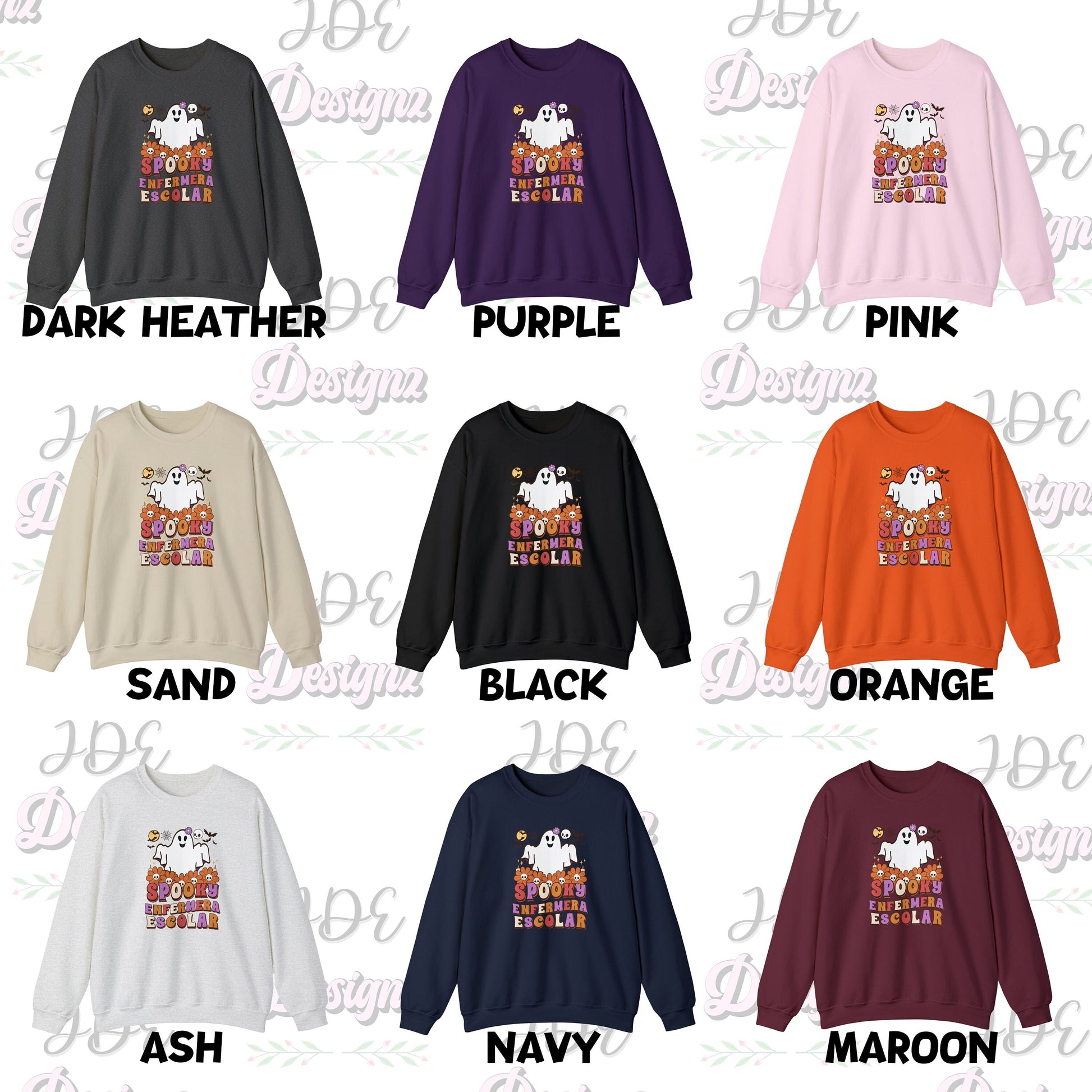 Spooky Enfermera Escolar, Halloween Nurse Sweatshirt, Nurses Halloween Sweatshirt, Spooky Nurse Sweatshirt, Halloween School Nurse Sweater