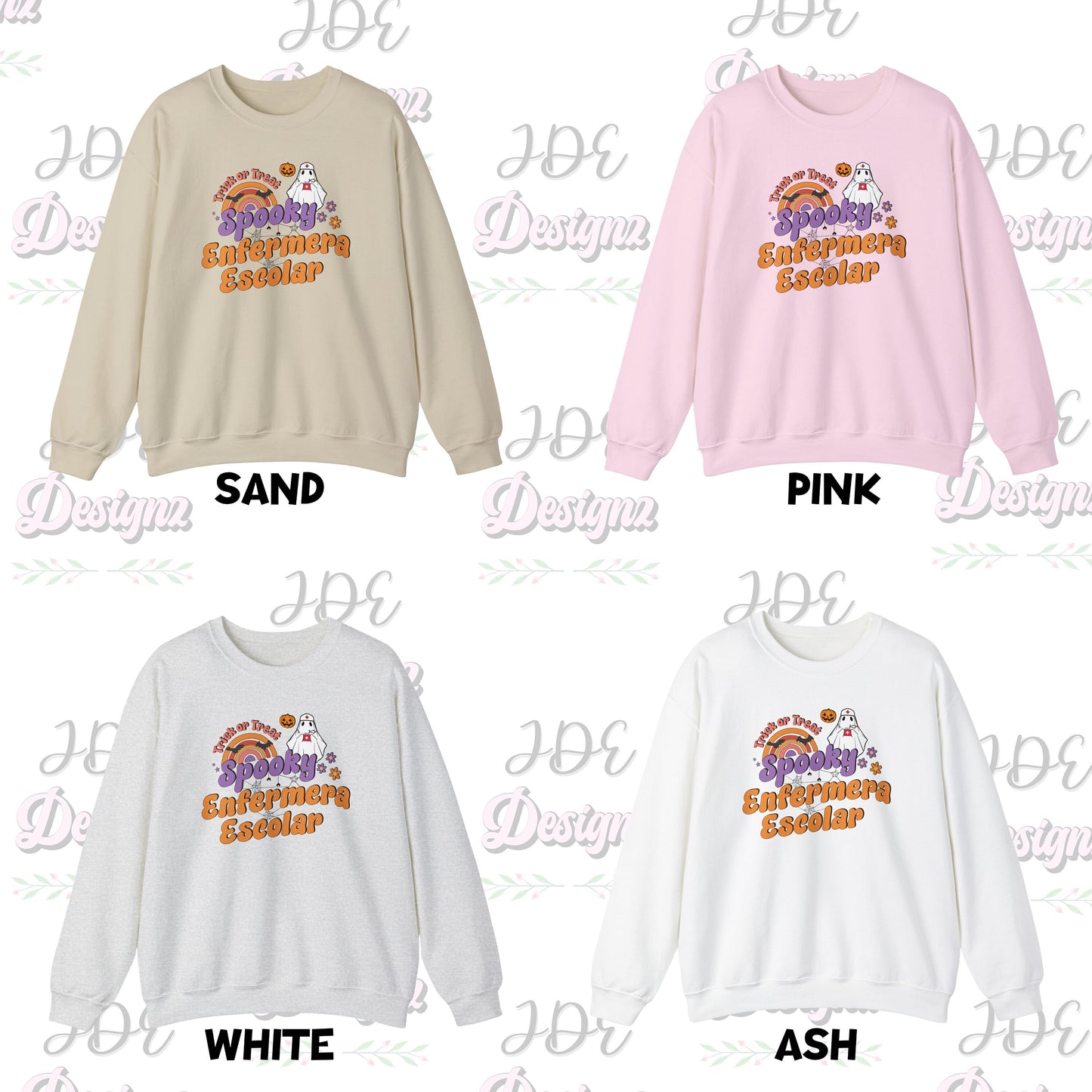 Spooky Enfermera Escolar, Halloween Nurse Sweatshirt, Nurses Halloween Sweatshirt, Spooky Nurse Sweatshirt, Halloween School Nurse Sweater