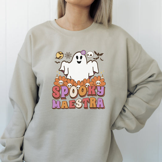 Spooky Maestra, Halloween Teacher Sweatshirt, Teacher Halloween, Teachers Halloween Shirt, Spooky Teacher, Spooky Teacher Sweater