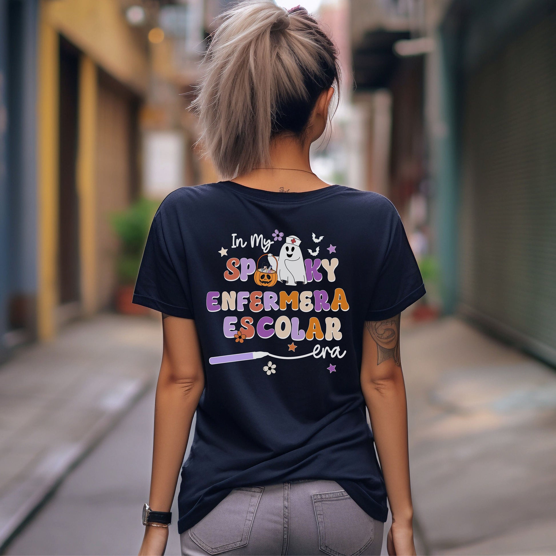 In My Spooky Enfermera Escolar Era, Halloween Nurse T Shirt, Nurses Halloween Shirt, Spooky Nurse Shirt, Halloween School Nurse Shirt, Nurse