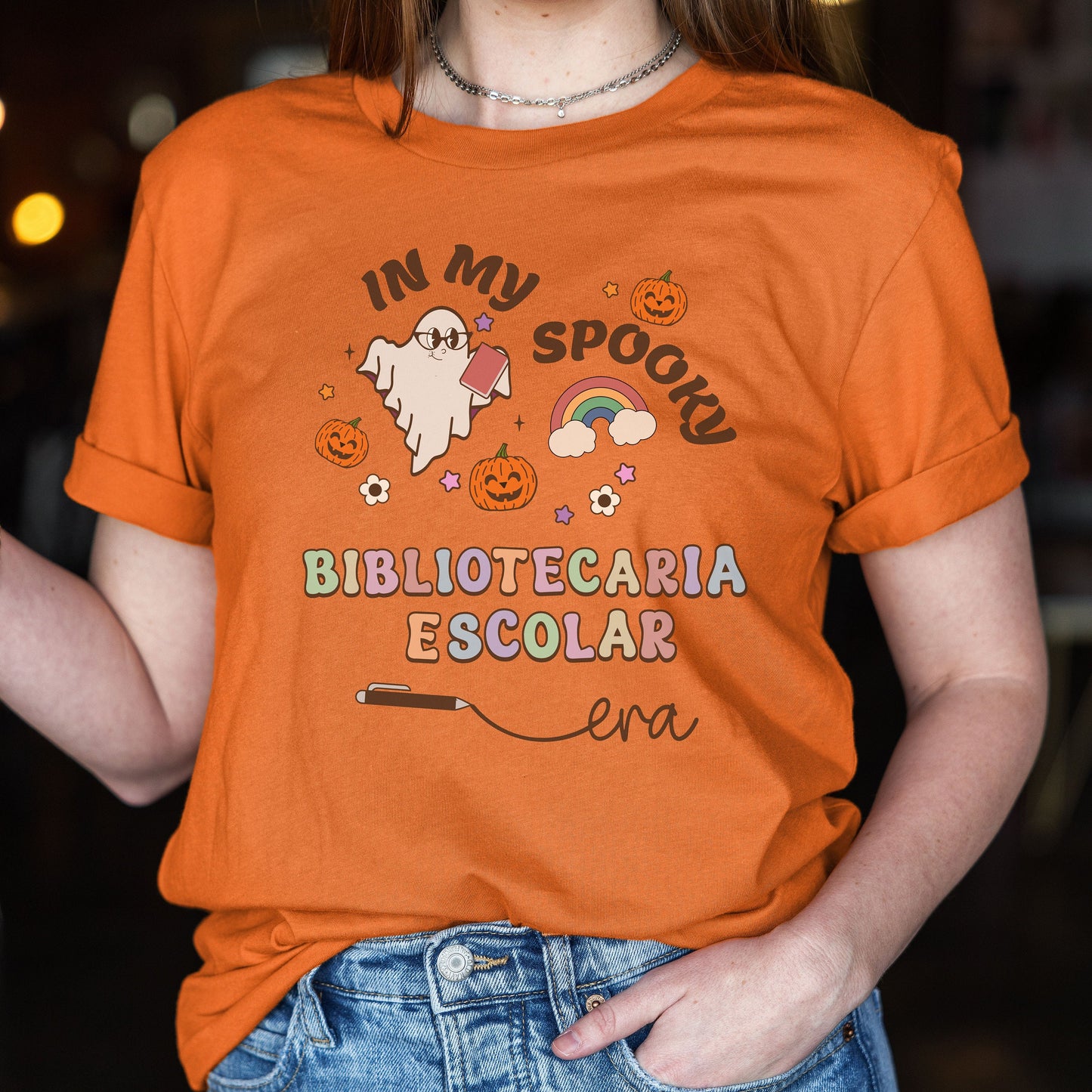 My Spooky Bibliotecaria Escolar Era, Halloween School Librarian, School Librarian Shirt, Spooky School Librarian, Halloween School Librarian