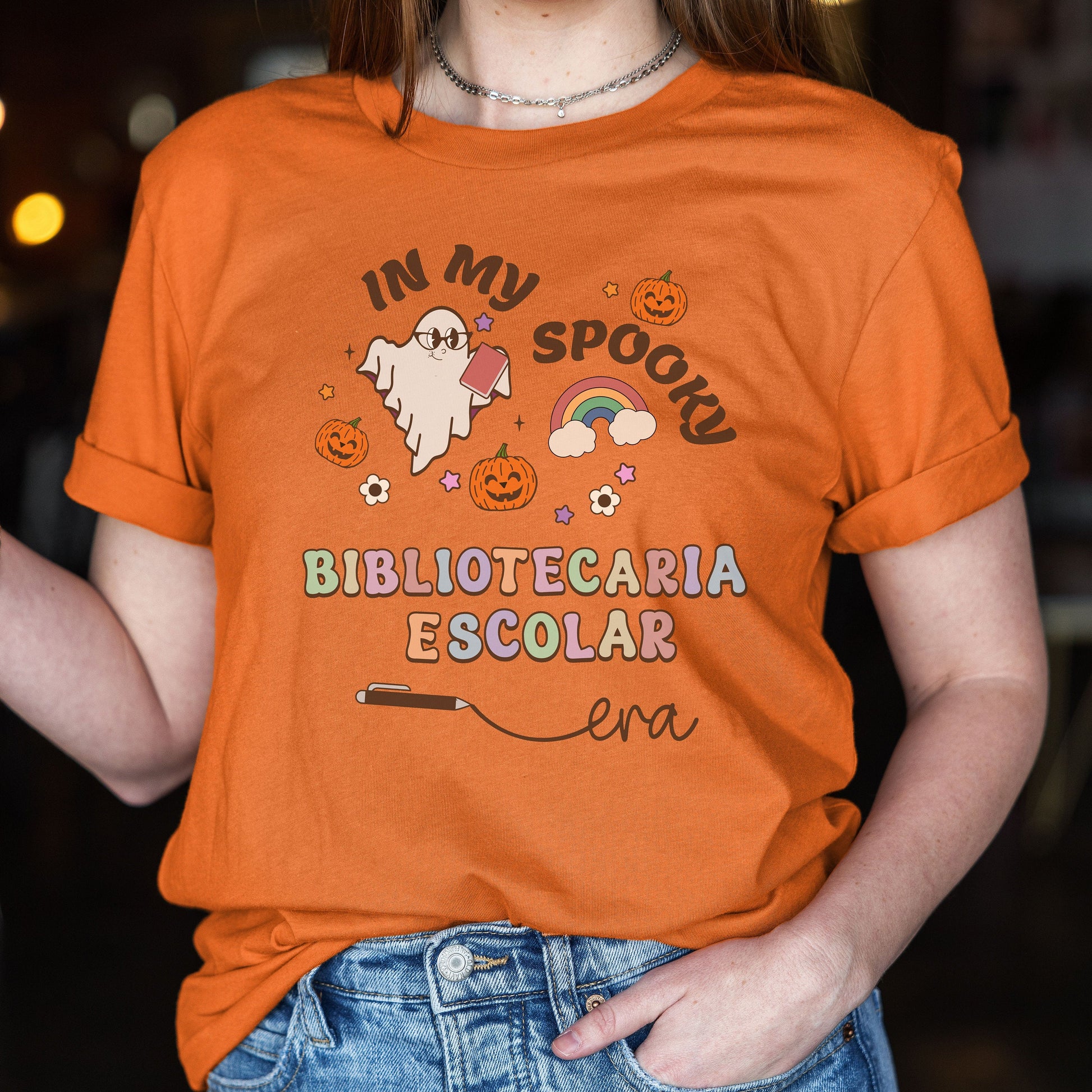 My Spooky Bibliotecaria Escolar Era, Halloween School Librarian, School Librarian Shirt, Spooky School Librarian, Halloween School Librarian