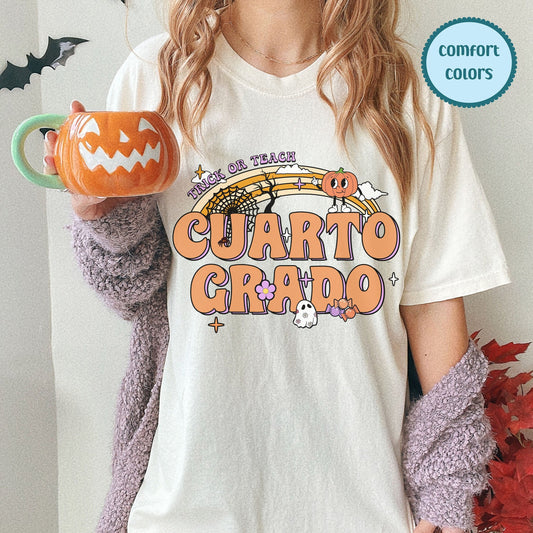 Cuarto Grado, Maestra Cuarto Grado, Camisas De Maestra, 4th Grade Teacher Shirt, Halloween Fourth Grade, Spooky 4th Grade Teacher Shirt