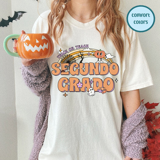 Segundo Grado, Maestra Segundo Grado, Camisas De Maestra, 2nd Grade Teacher Shirt, Halloween Second Grade, Spooky Second Grade Teacher