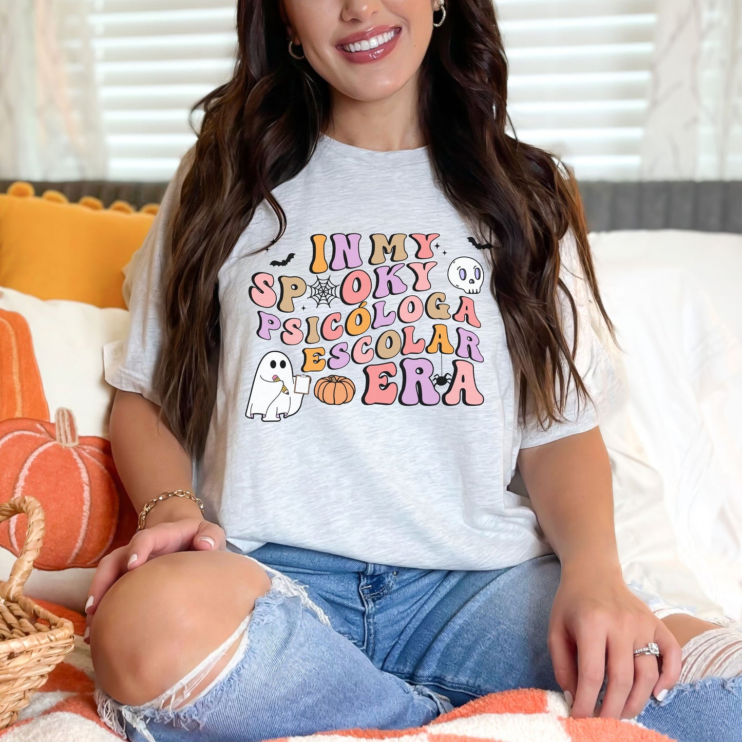 Spooky Psicóloga Escolar, Halloween Psychologist Shirt, School Psychologist Halloween, School Psychology Shirt, Psychologist Halloween Shirt