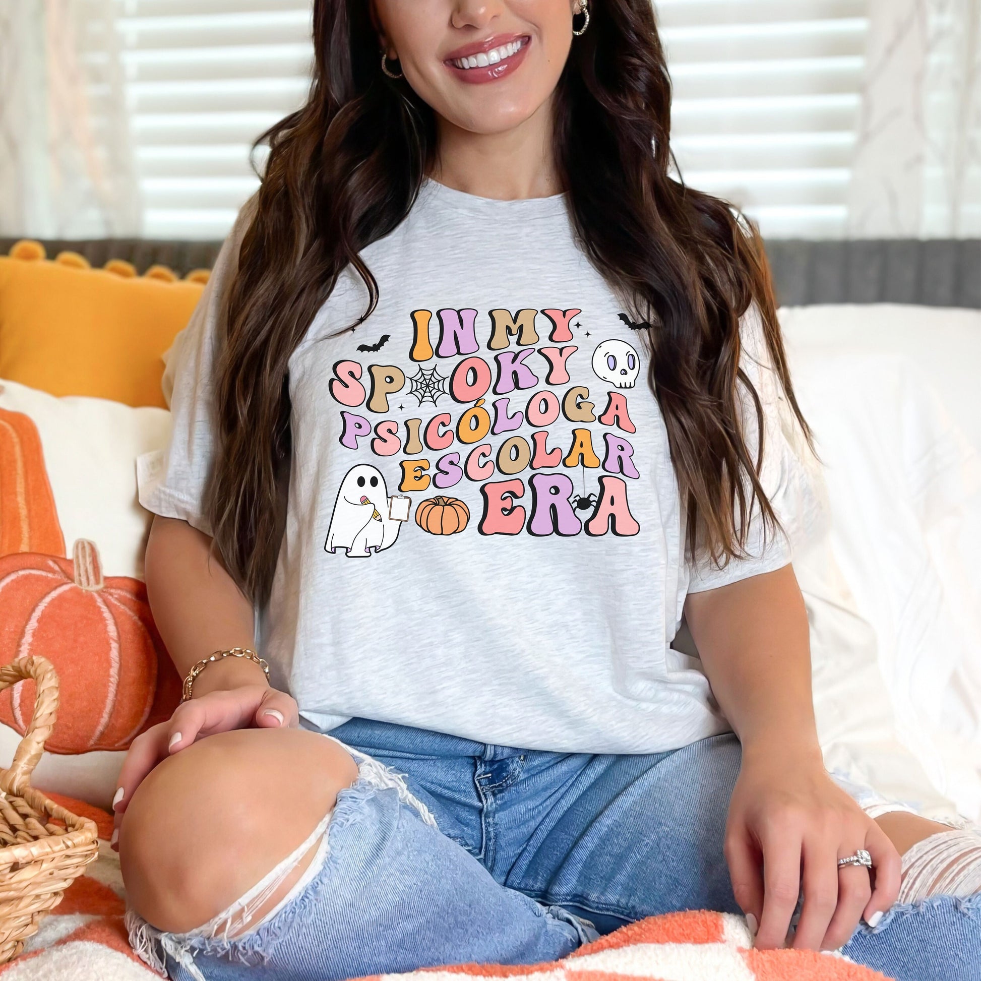 Spooky Psicóloga Escolar, Halloween Psychologist Shirt, School Psychologist Halloween, School Psychology Shirt, Psychologist Halloween Shirt