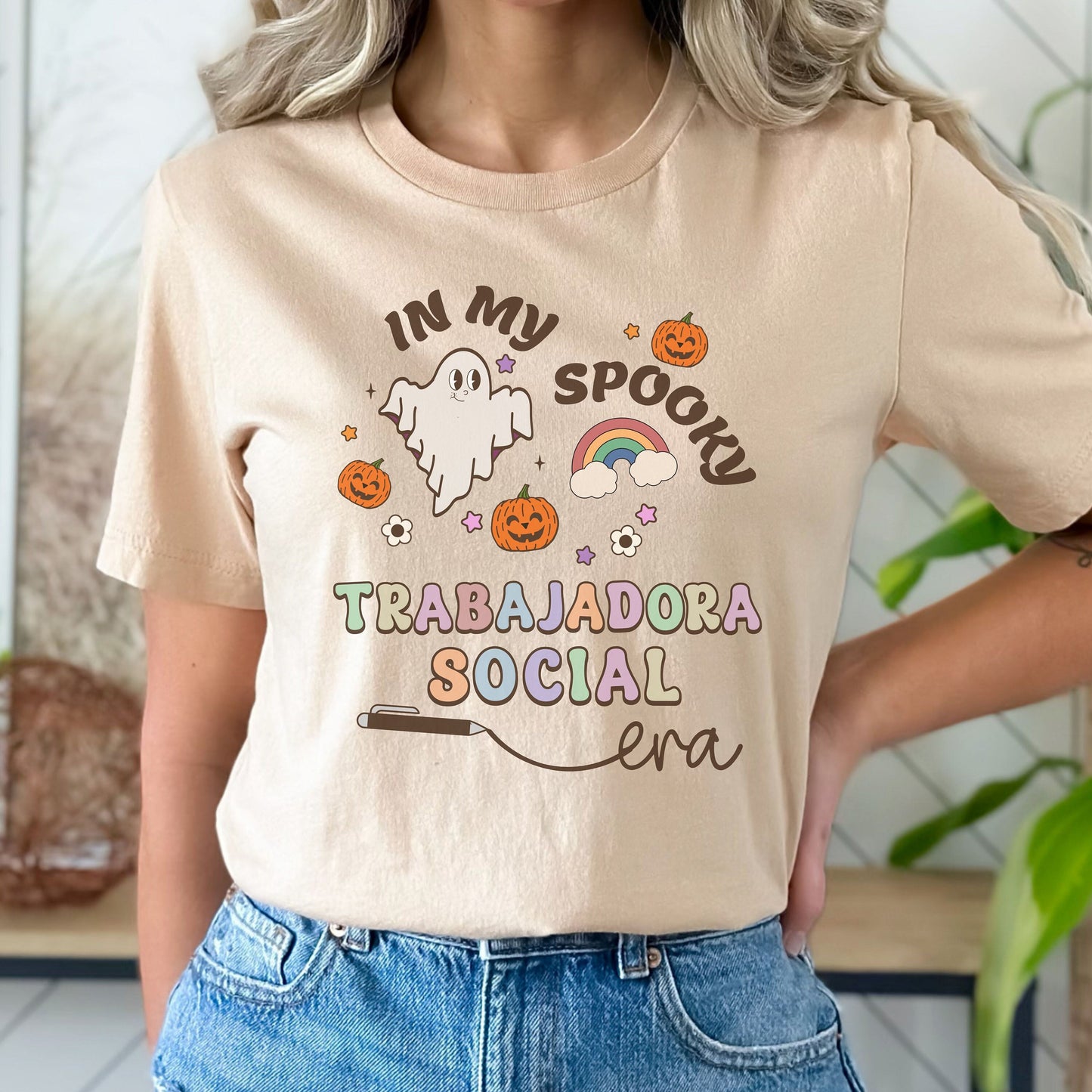 In My Spooky Trabajadora Social Era, Halloween Social Worker Shirt, Social Worker Halloween, Spooky Social Worker, Spooky Social Shirt