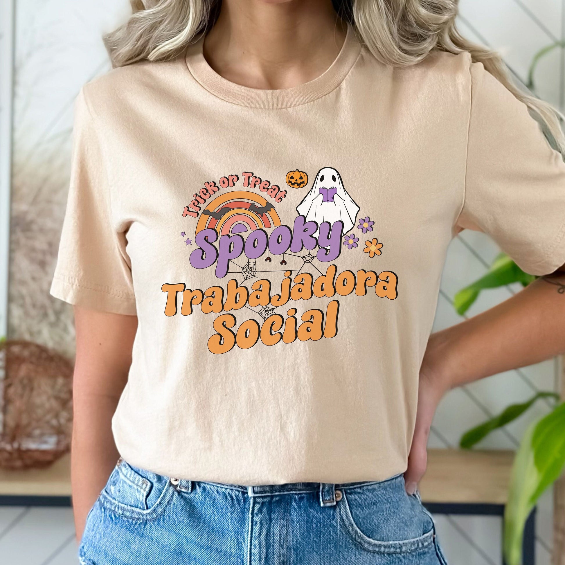 Spooky Trabajadora Social, Halloween Social Worker Shirt, Social Worker Halloween, Spooky Social Worker, Spooky Social Shirt, Social Worker