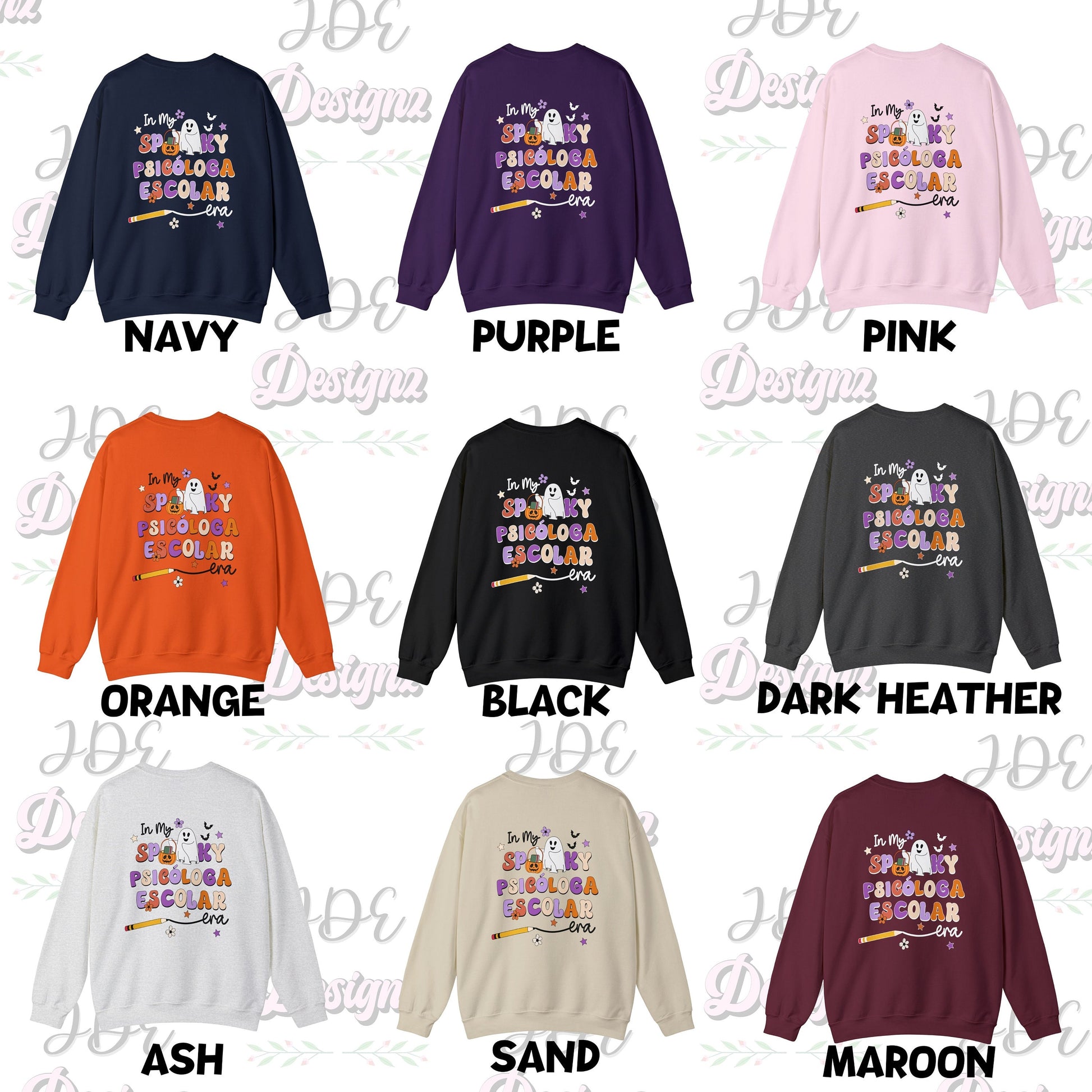 In My Spooky Psicóloga Escolar Era, Halloween Psychologist Sweatshirt, School Psychologist Halloween, Psychologist Halloween Sweatshirt