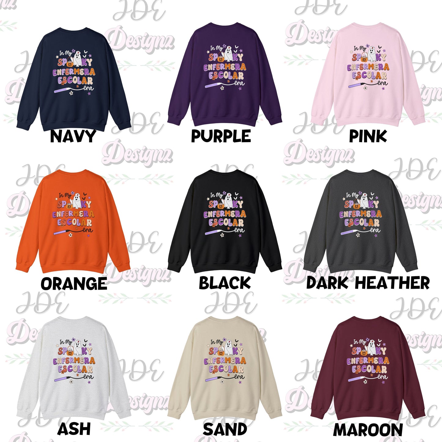 My Spooky Enfermera Escolar Era, Halloween Nurse Sweatshirt, Nurse Halloween Sweater, Spooky Nurse Sweater, Halloween School Nurse Sweater