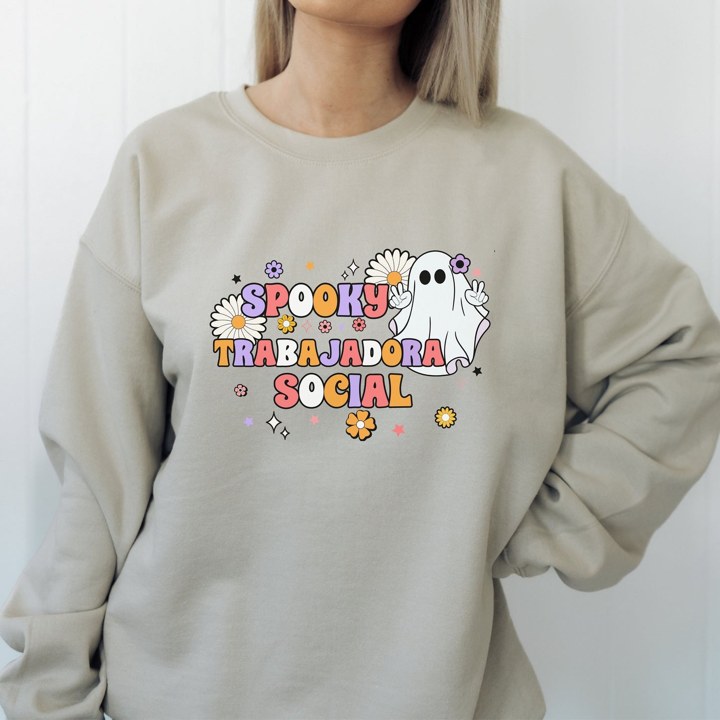 Spooky Trabajadora Social, Halloween Social Worker Sweatshirt, Social Worker Halloween, Spooky Social Worker, Spooky Social Sweatshirt