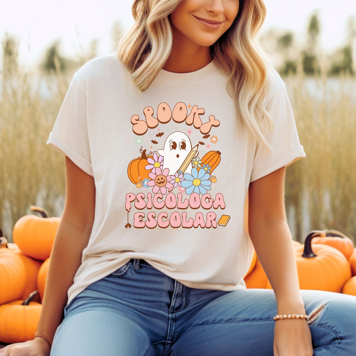 Spooky Psicóloga Escolar, Halloween Psychologist Shirt, School Psychologist Halloween, School Psychology Shirt, Psychologist Halloween Shirt