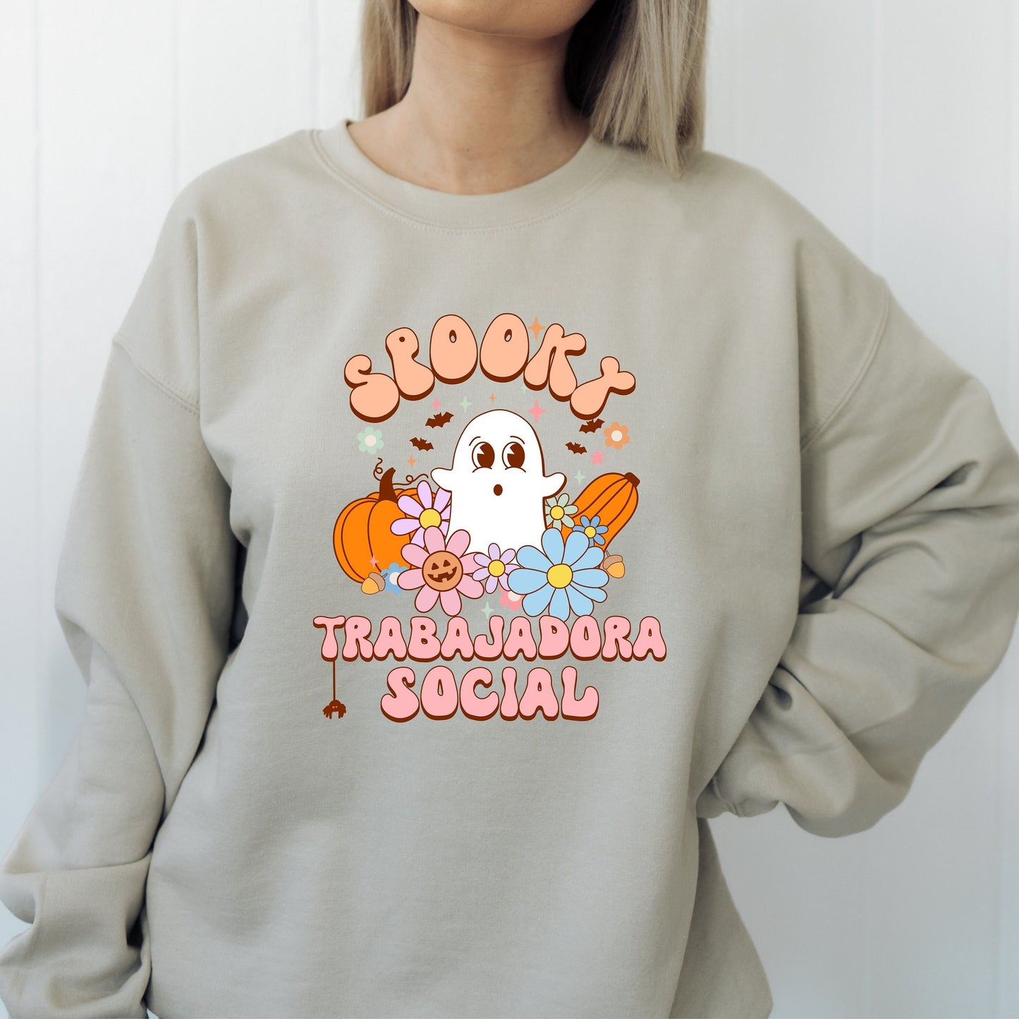 Spooky Trabajadora Social, Halloween Social Worker Sweatshirt, Social Worker Halloween, Spooky Social Worker, Spooky Social Sweatshirt