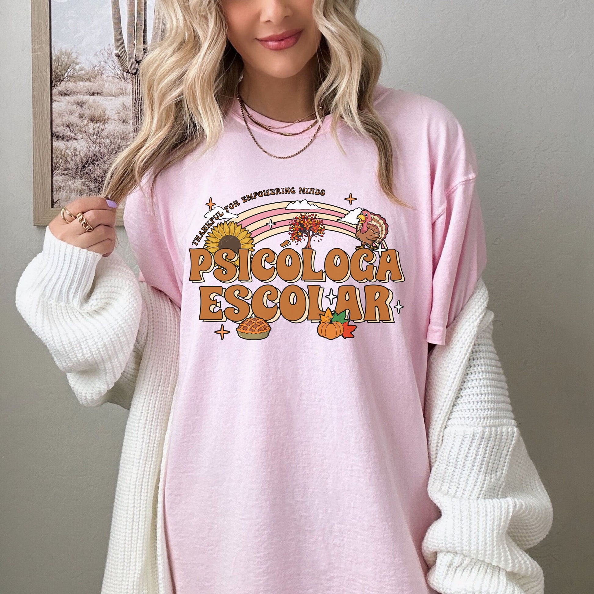 Psicóloga Escolar Shirt, School Psychologist Gift, School Psychology Shirt, School Psych Thanksgiving Shirt, Thankful School Psych Shirt