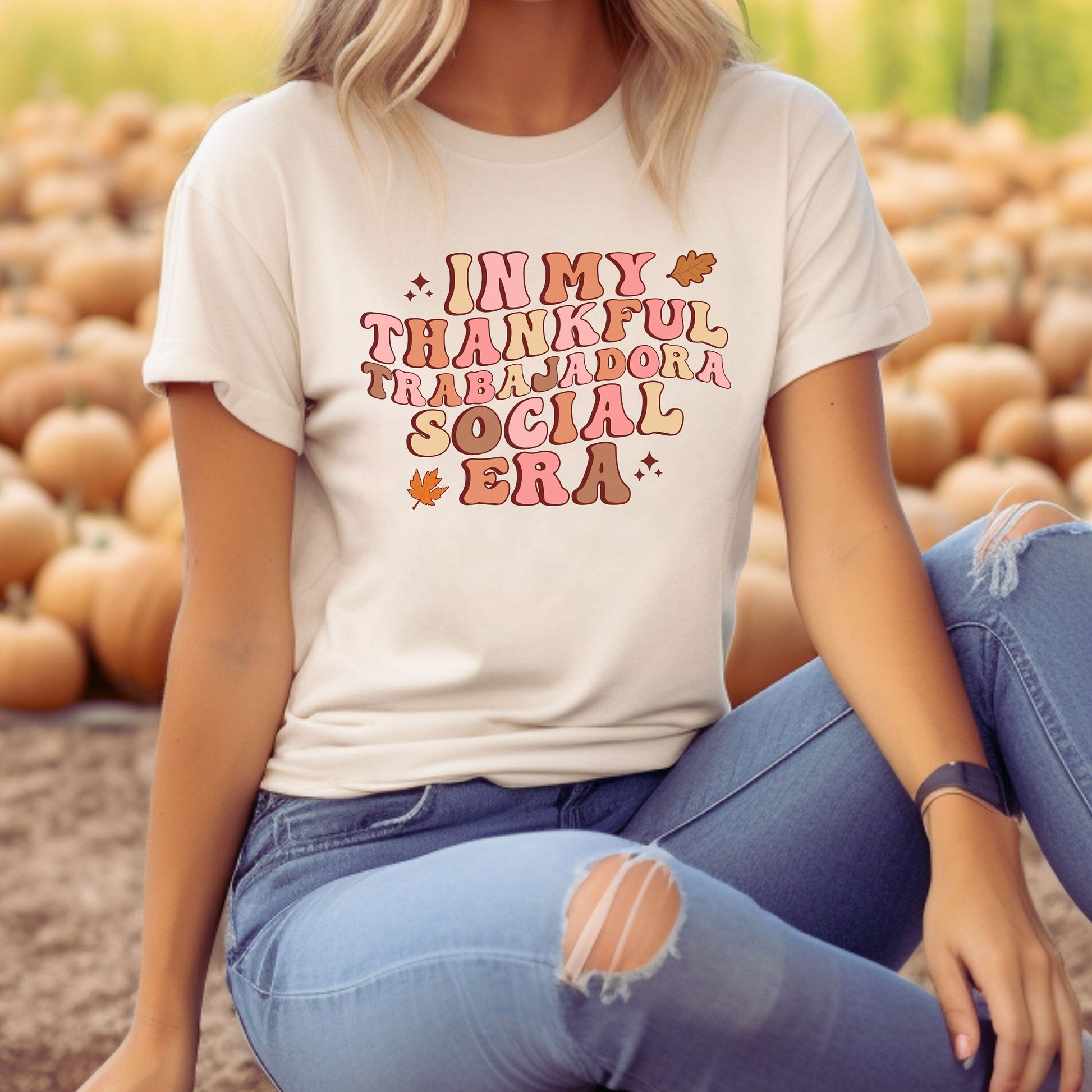 Trabajadora Social T Shirt, Thanksgiving Social Worker Shirt, Social Worker Thanksgiving, Thankful Social Worker, Social Worker T Shirt