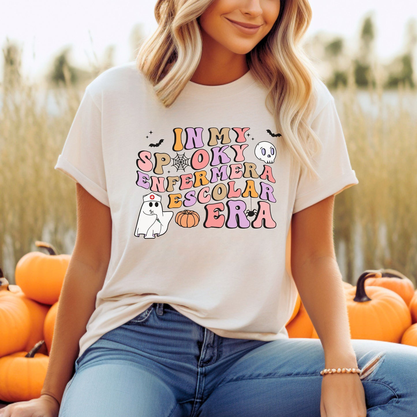 In My Spooky Enfermera Escolar Era, Halloween Nurse T Shirt, Nurses Halloween Shirt, Spooky Nurse Shirt, Halloween School Nurse Shirt, Nurse