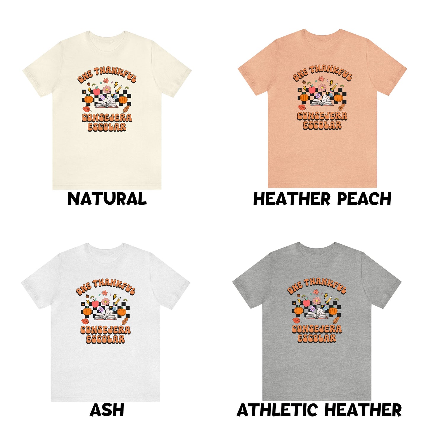 One Thankful Consejera Escolar, One Thankful School Counselor, School Counselor Shirt, Guidance Counselor Shirt, School Counselor Gift