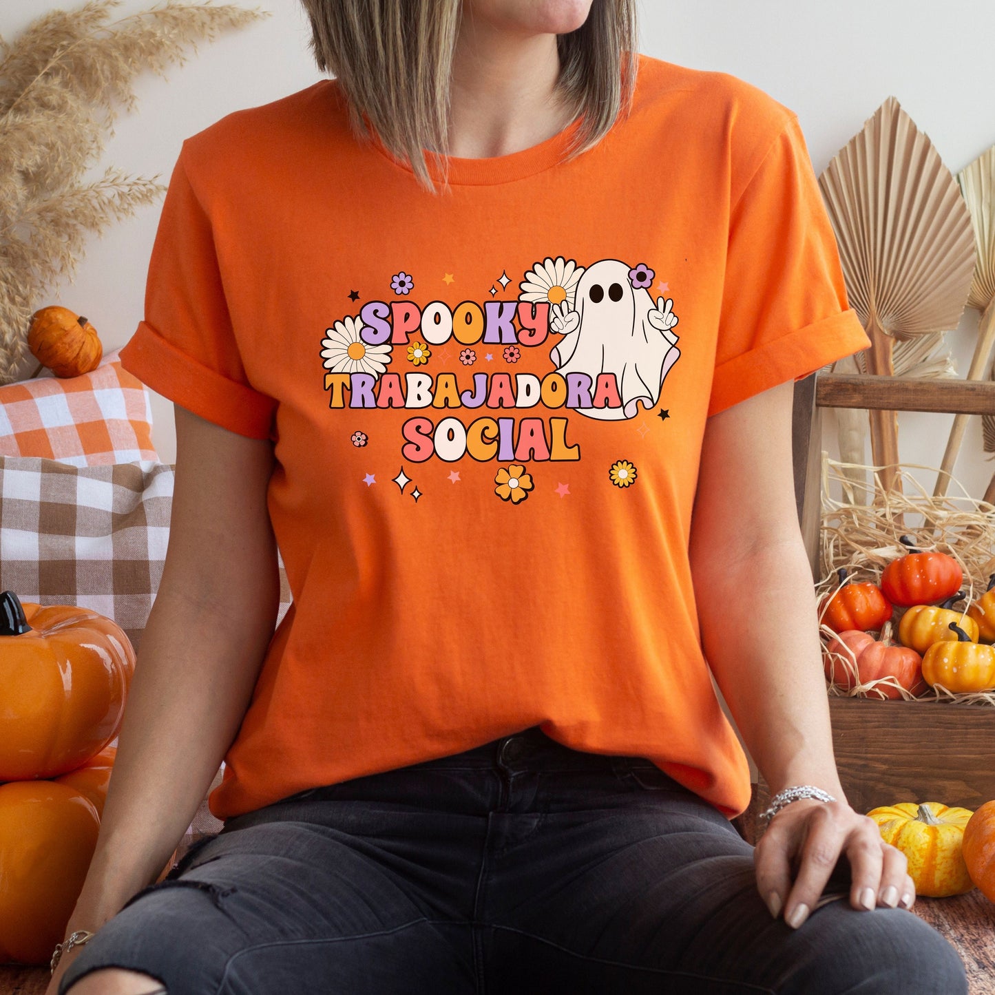 Spooky Trabajadora Social, Halloween Social Worker Shirt, Social Worker Halloween, Spooky Social Worker, Spooky Social Shirt, Social Worker