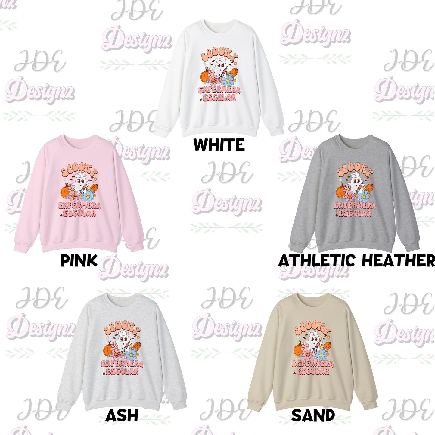 Spooky Enfermera Escolar, Halloween Nurse Sweatshirt, Nurses Halloween Sweatshirt, Spooky Nurse Sweatshirt, Halloween School Nurse Sweater