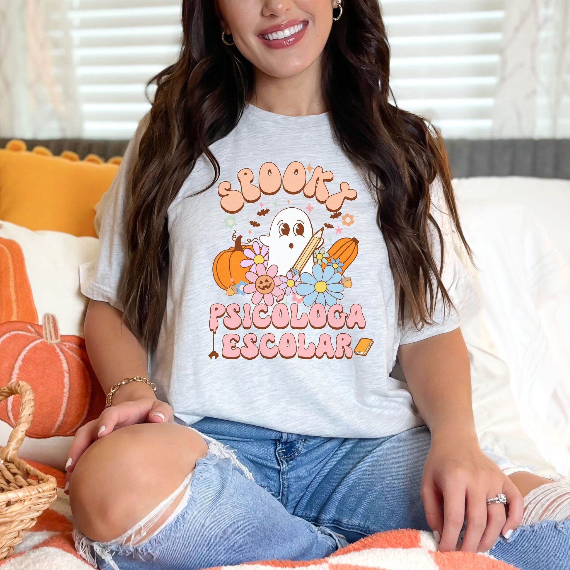 Spooky Psicóloga Escolar, Halloween Psychologist Shirt, School Psychologist Halloween, School Psychology Shirt, Psychologist Halloween Shirt