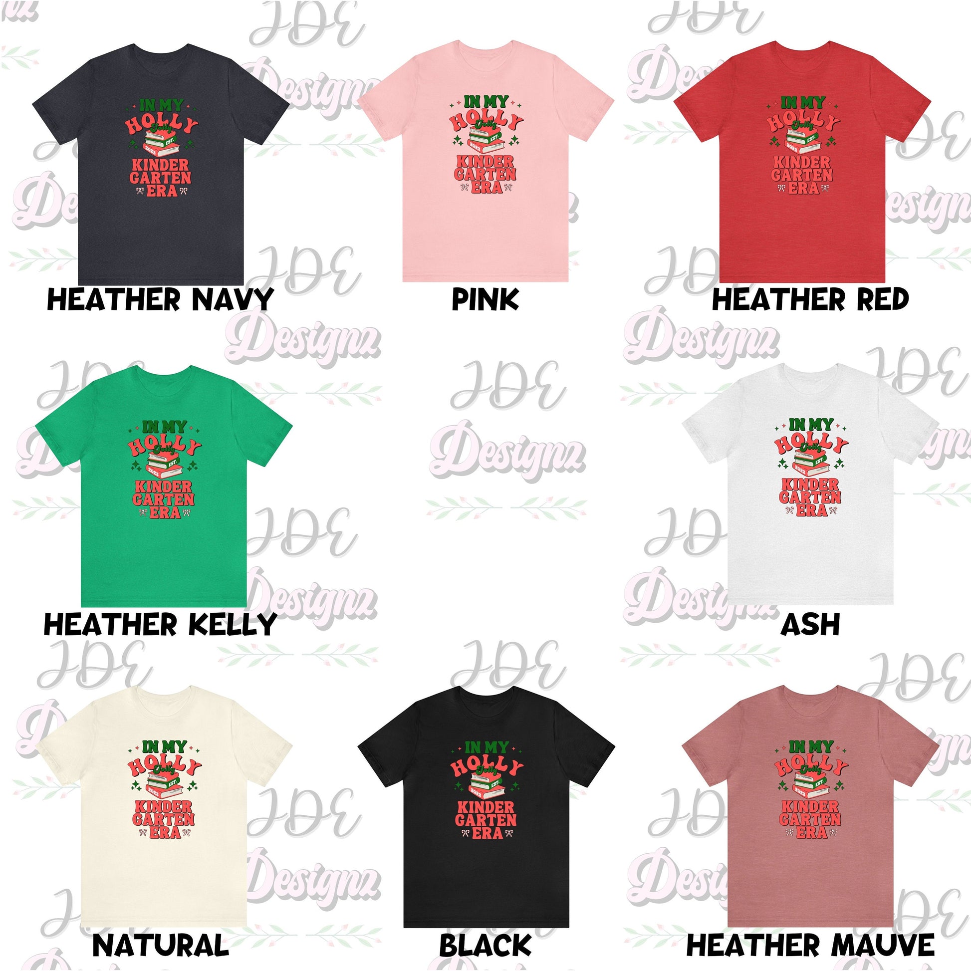 In My In My Holly Jolly Kindergarten Era, Kindergarten Christmas Shirt, Kindergarten T Shirt, Kindergarten Teacher T Shirt, Kindergarten Tee