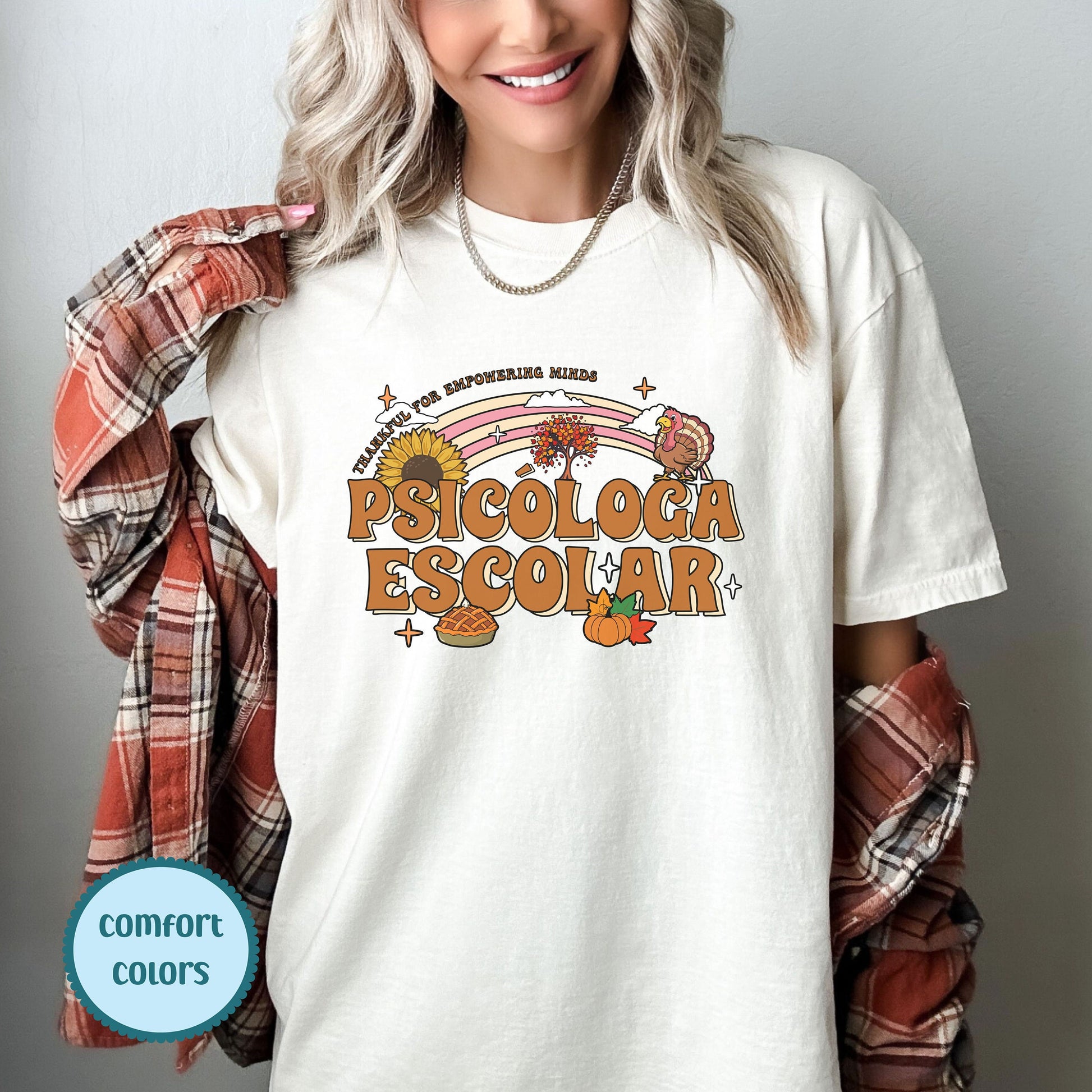 Psicóloga Escolar Shirt, School Psychologist Gift, School Psychology Shirt, School Psych Thanksgiving Shirt, Thankful School Psych Shirt