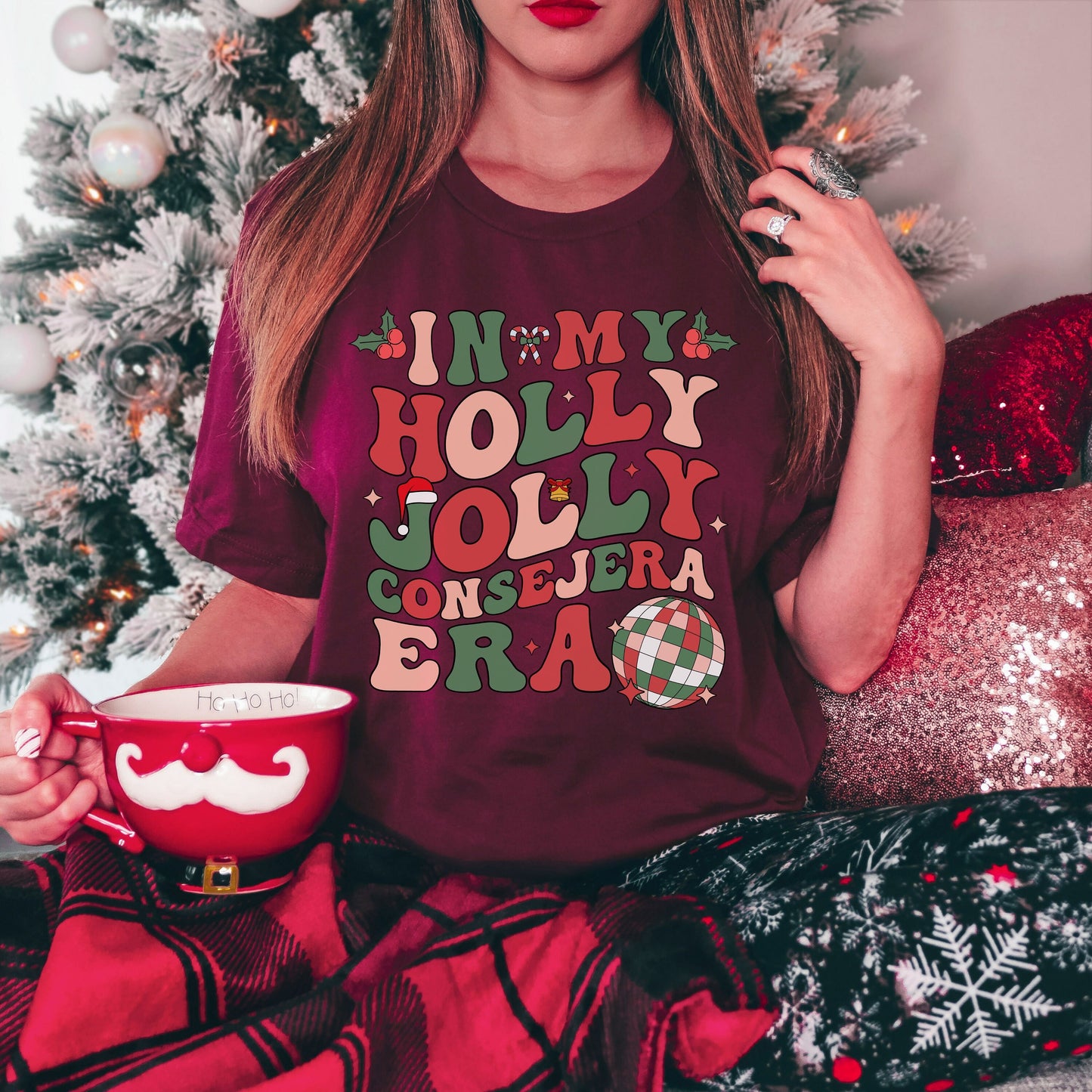 In My Holly Jolly Consejera Era, In My Counselor Era, Counselor Christmas Shirt, Holly Jolly Counselor, Counselor Christmas, Merry Counselor