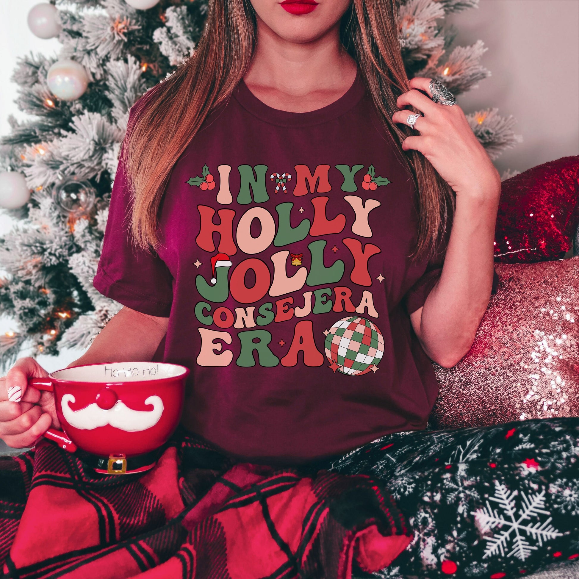 In My Holly Jolly Consejera Era, In My Counselor Era, Counselor Christmas Shirt, Holly Jolly Counselor, Counselor Christmas, Merry Counselor