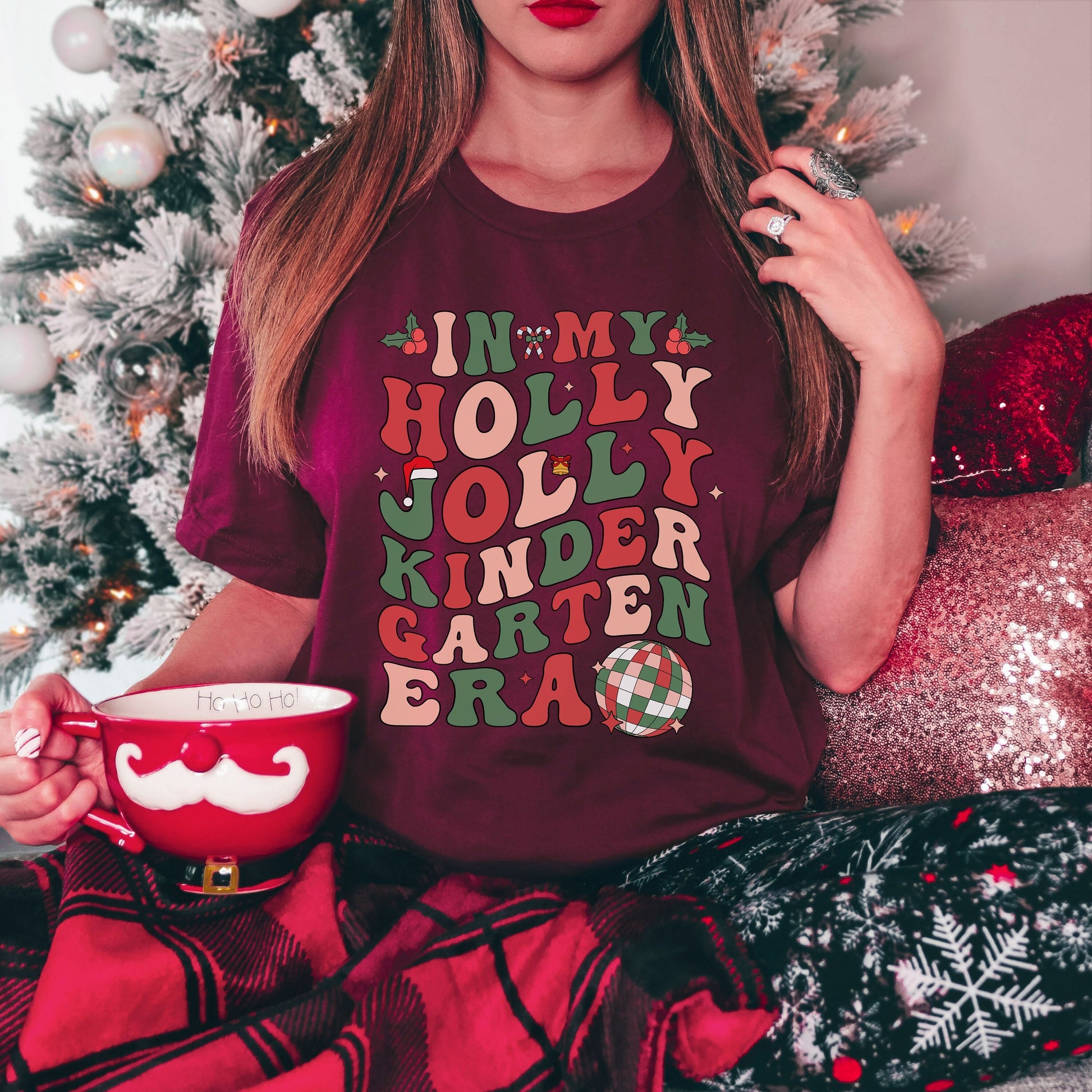 In In My Holly Jolly Kindergarten Era, Kindergarten Christmas Shirt, Kindergarten T Shirt, Kindergarten Teacher T Shirt, Kindergarten Tee