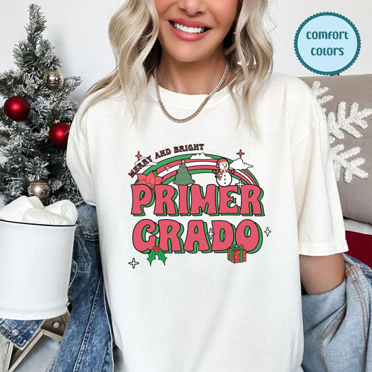 Primer Grado Tee, 1st Grade Teacher Shirt, First Grade Teacher T Shirt, In My First Grade Era, First Grade Christmas Shirt, Merry 1st Grade