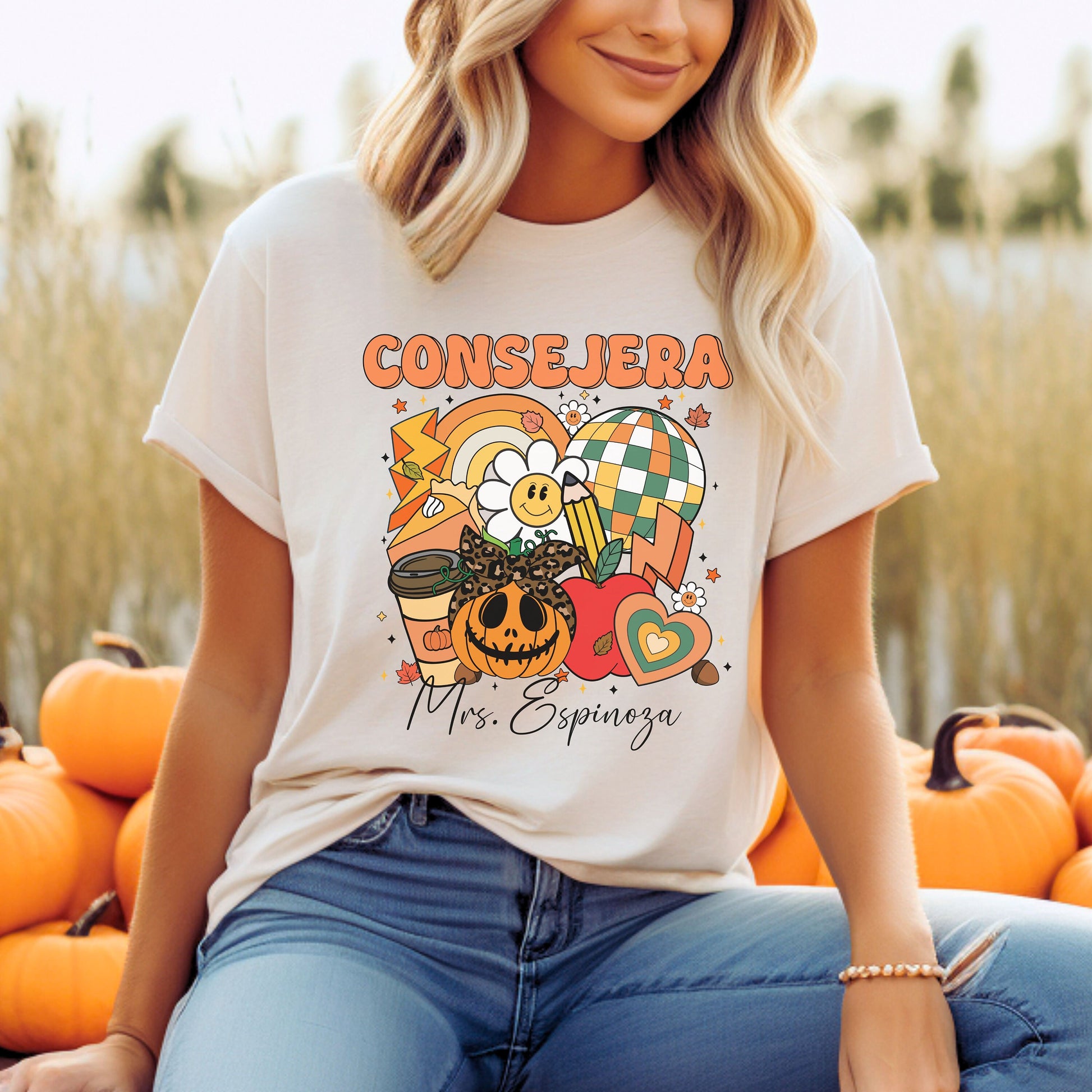 Fall Consejera Vibe Shirt, Personalized Consejera Shirt, Thanksgiving Counselor Shirt, Fall Counselor Tee, Counselor Fall Vibes Shirt