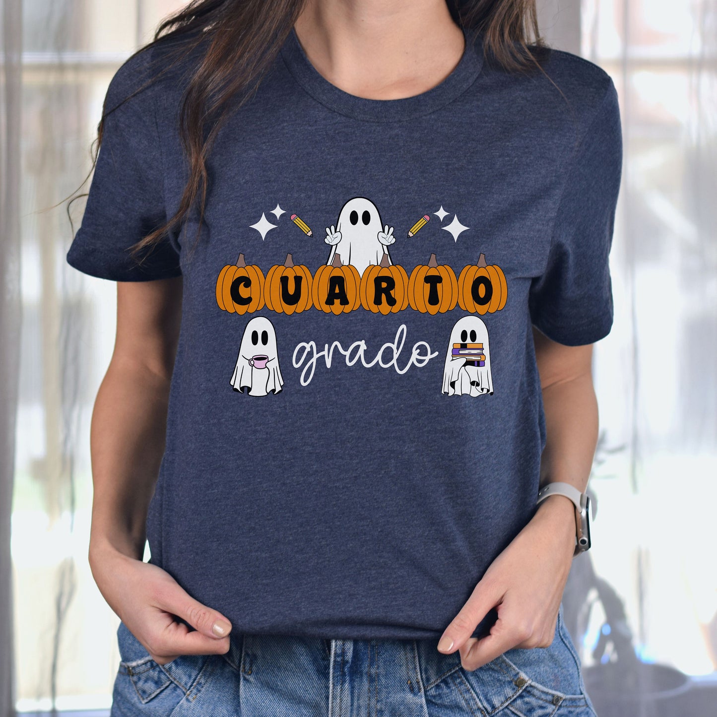 Cuarto Grado, Maestra Cuarto Grado, Camisas De Maestra, 4th Grade Teacher Shirt, Halloween Fourth Grade, Spooky 4th Grade Teacher Shirt