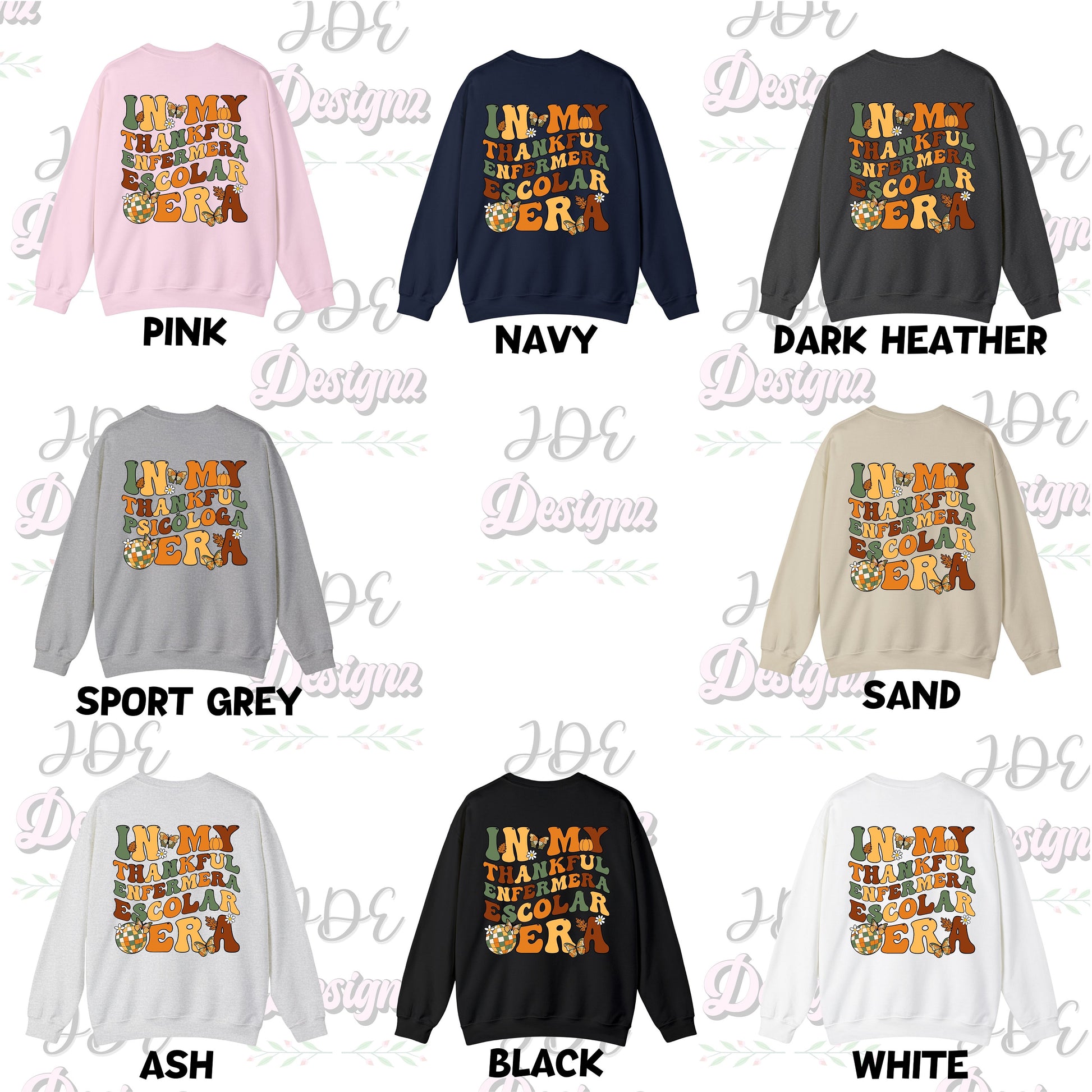 Thankful Enfermera Escolar Sweater, School Nurse T Shirt, School Nurse Gift, Thanksgiving School Nurse, Thanksgiving School Nurse Sweathirt