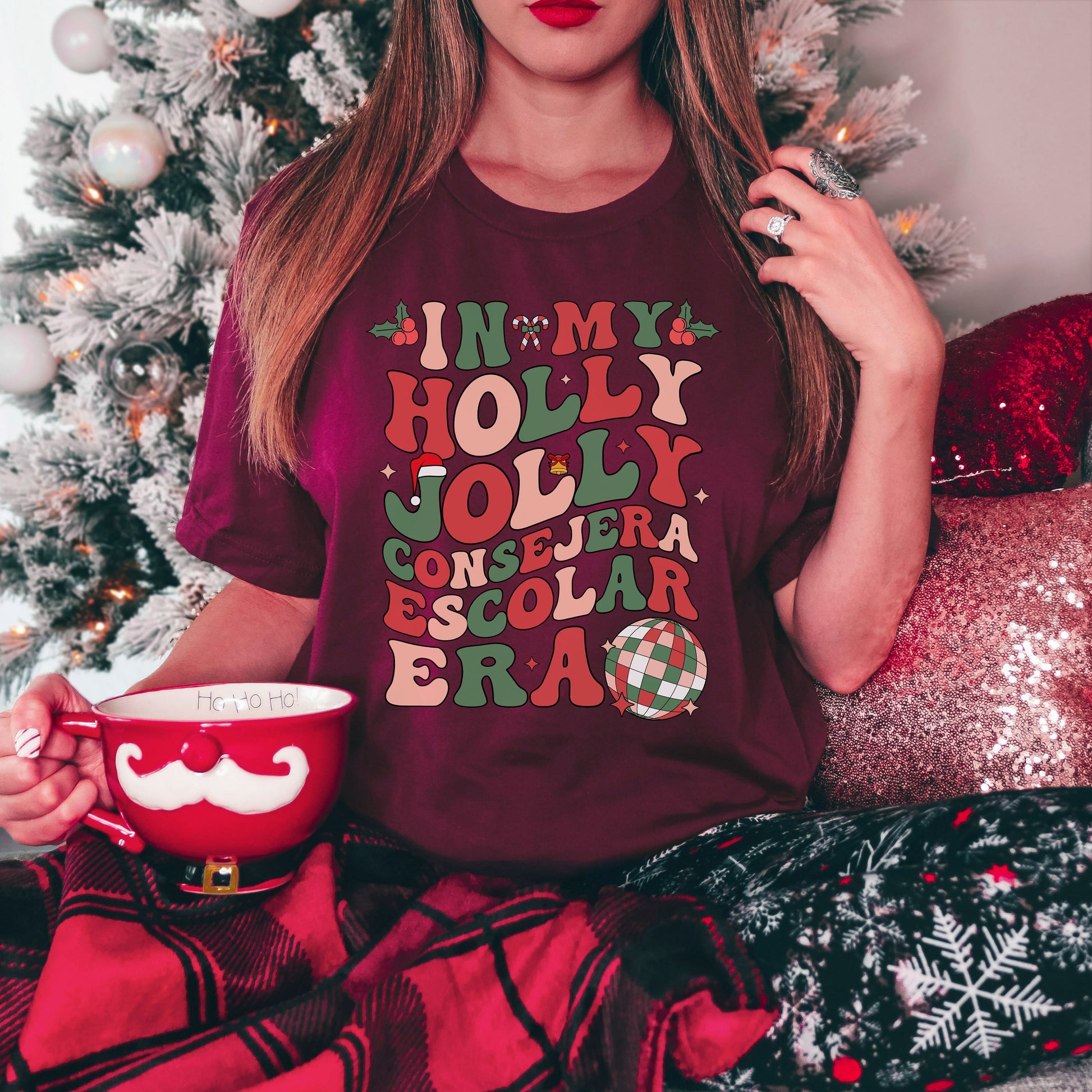 In My Holly Jolly Consejera Escolar Era, In My Counselor Era Shirt, Counselor Christmas Shirt, Holly Jolly Counselor, Counselor Christmas,