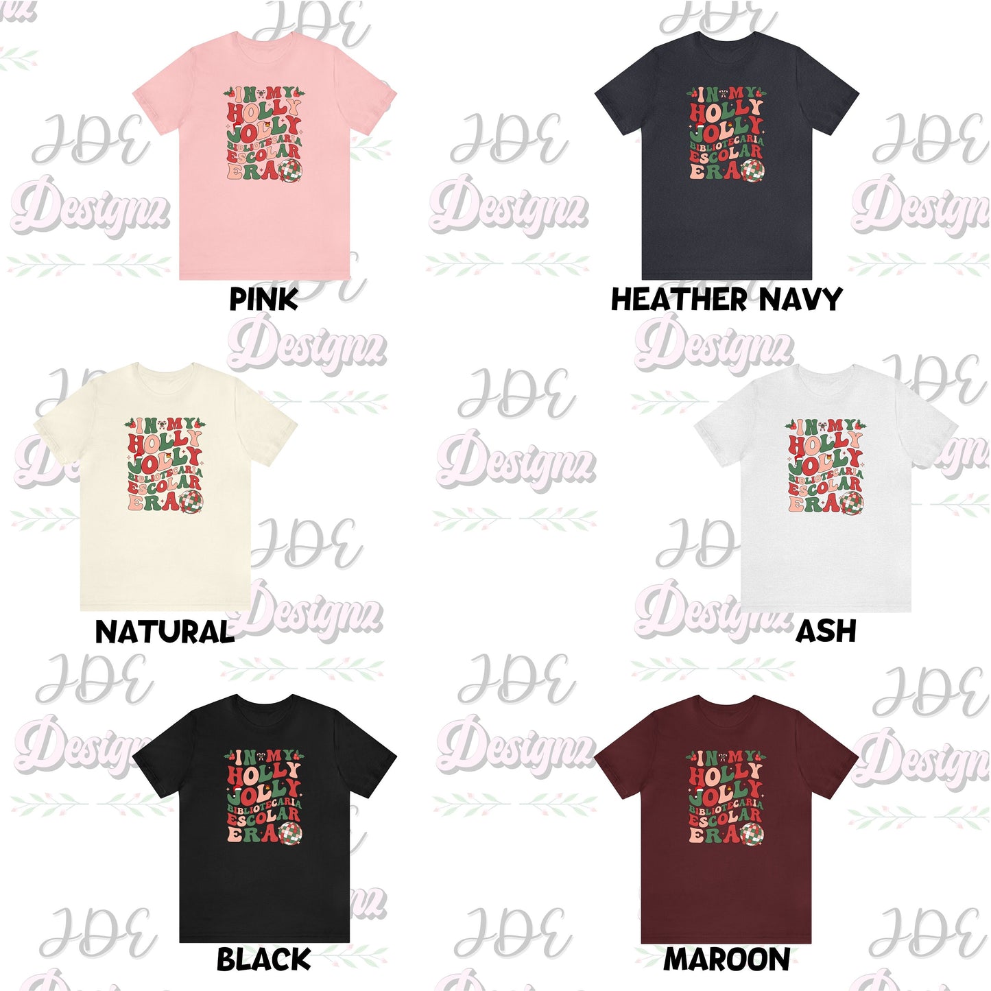 In My Holly Jolly Bibliotecaria Escolar Era, In My Librarian Era, Librarian Christmas Shirt, Holly Jolly Librarian, School Librarian T Shirt