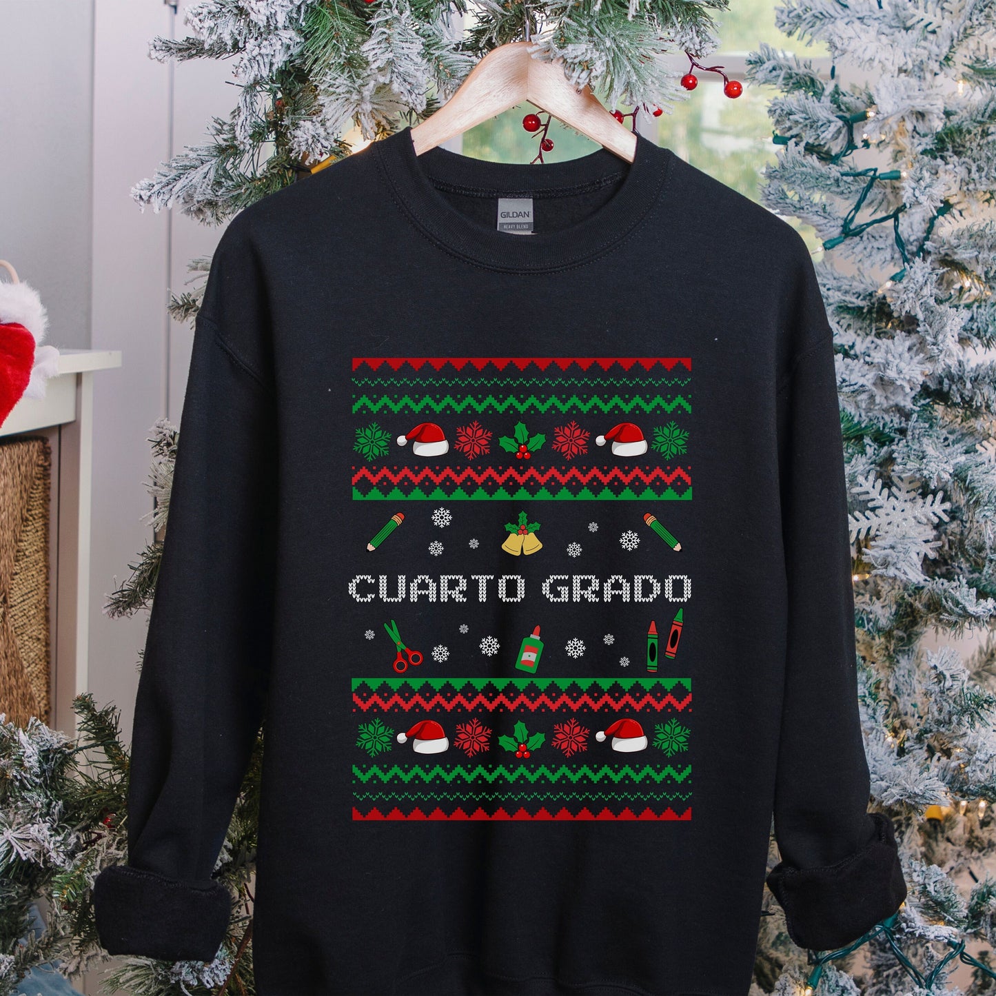 Cuarto Grado Sweater, 4th Grade Teacher Ugly Sweater, Fourth Grade Teacher Sweatshirt, 4th Grade Christmas Sweatshirt, 4th Grade Teacher