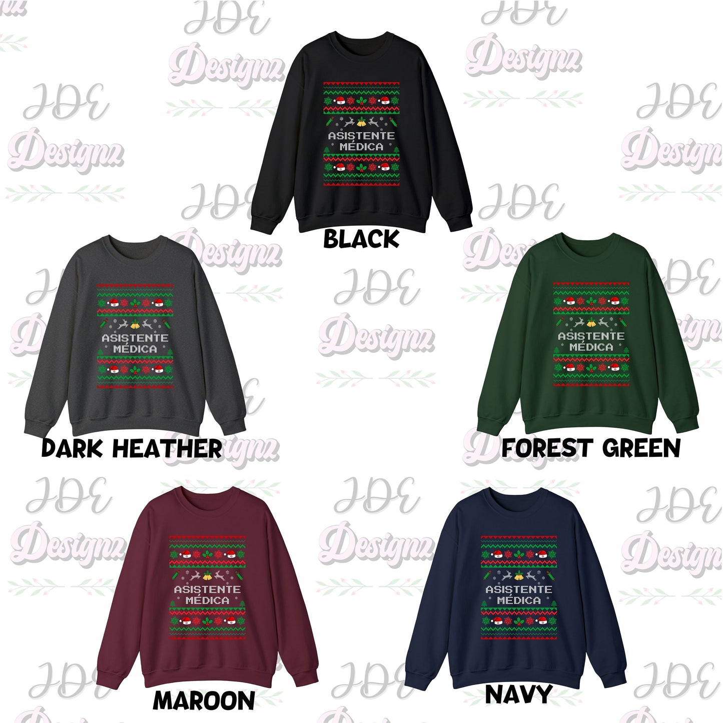 Asistente Médica Sweater, Medical Assistant Sweatshirt, Medical Assistant Christmas Sweater, Med Graduate Gift, Asistente Médica Gift