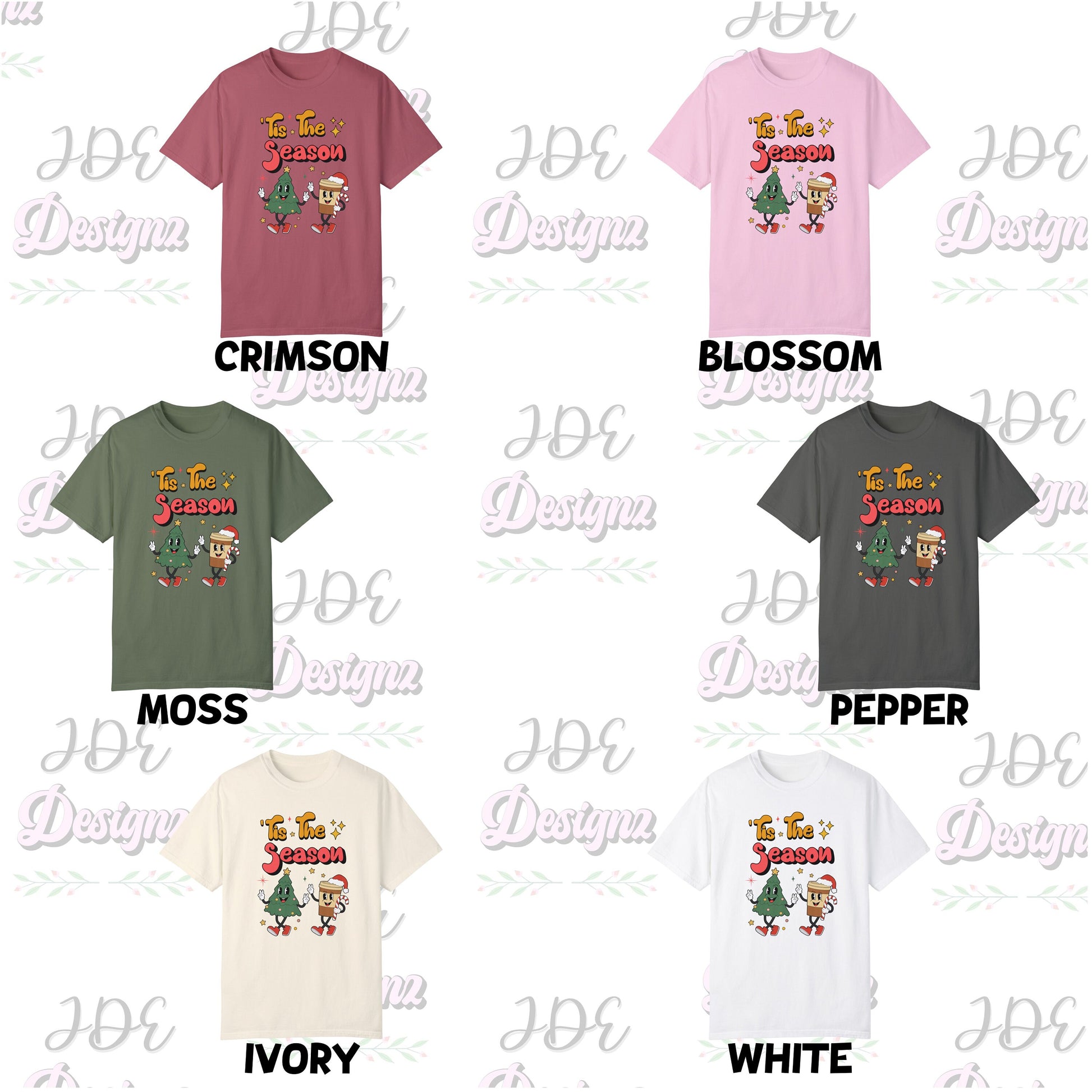 Tis The Season Shirt, Cute Christmas Tee, Christmas Tree Coffee Shirt, Jolly Coffee T Shirt, Retro Jolly Christmas Tree, Coffee Christmas