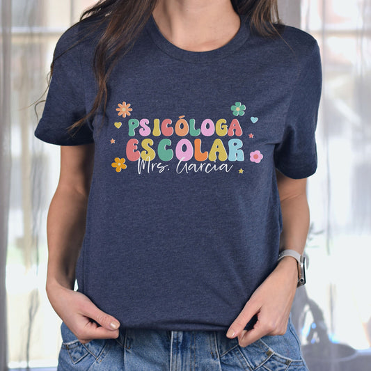 Psicóloga Escolar Shirt, School Psychologist Gift, School Psychology Shirt, School Psychology Gift, School Psychology Gift, Psicologa Tee