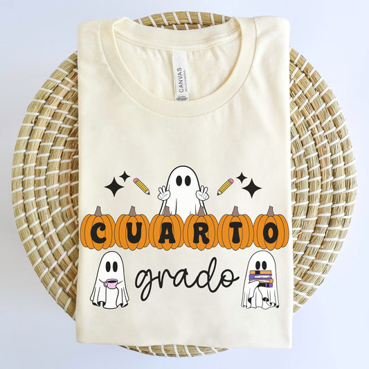 Cuarto Grado, Maestra Cuarto Grado, Camisas De Maestra, 4th Grade Teacher Shirt, Halloween Fourth Grade, Spooky 4th Grade Teacher Shirt