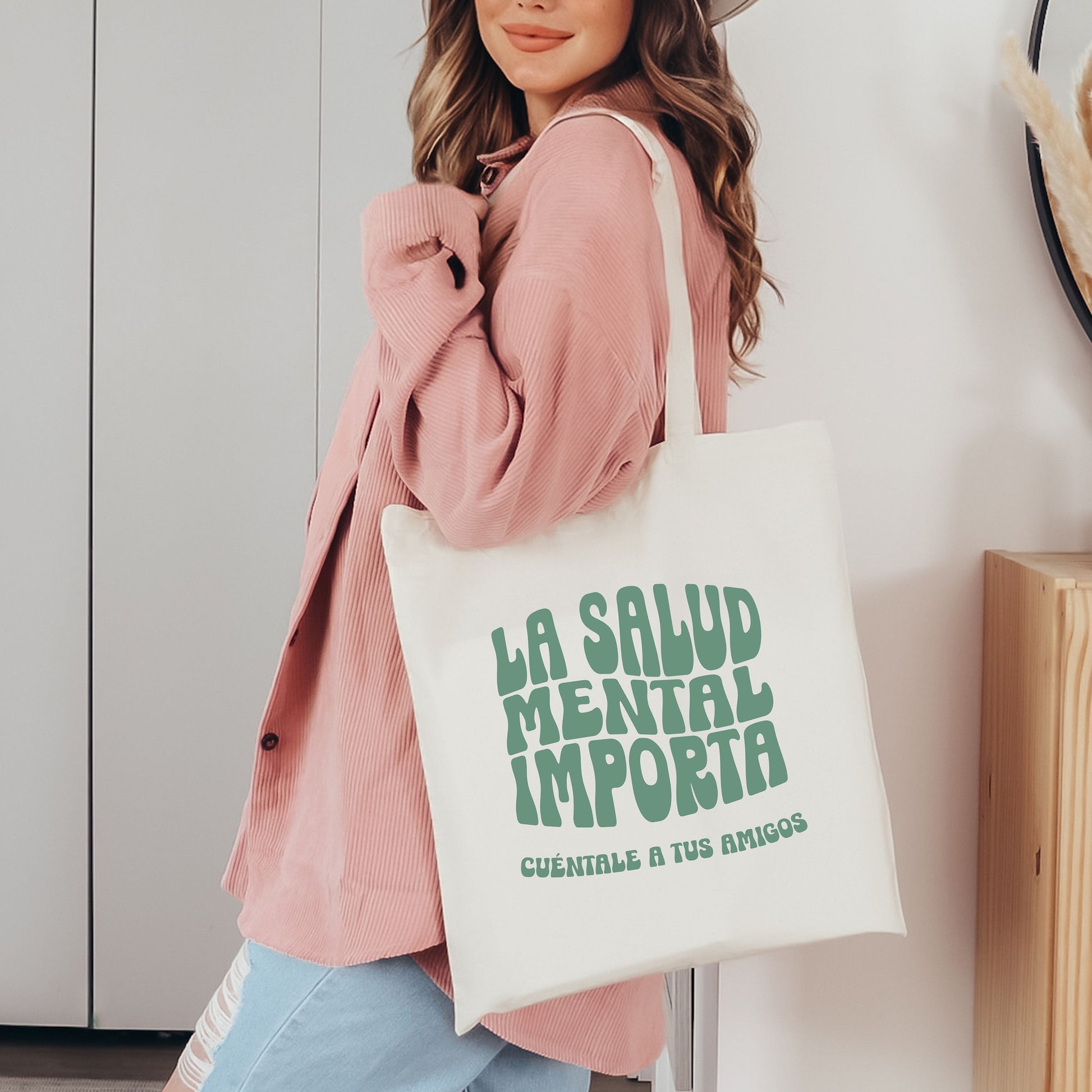 La Salud Mental Tote Bag, Mental Health Tote Bag, Mental Health Matters Tote Bag, Aesthetic Tote Bag For School, Inspirational Tote Bag