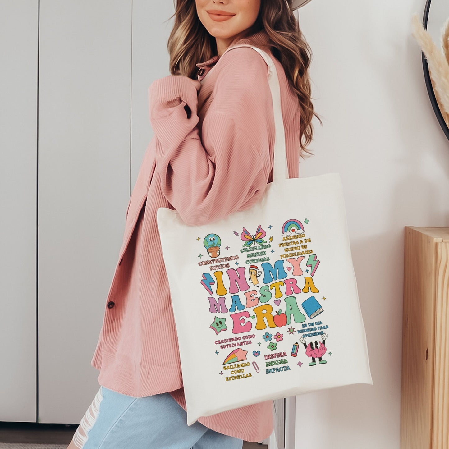 In My Maestra Era Tote Bag, In My Teacher Era Tote Bag, Canvas Tote Bag for Teacher, Tote Bag for Teacher, Appreciation Gift For Teacher