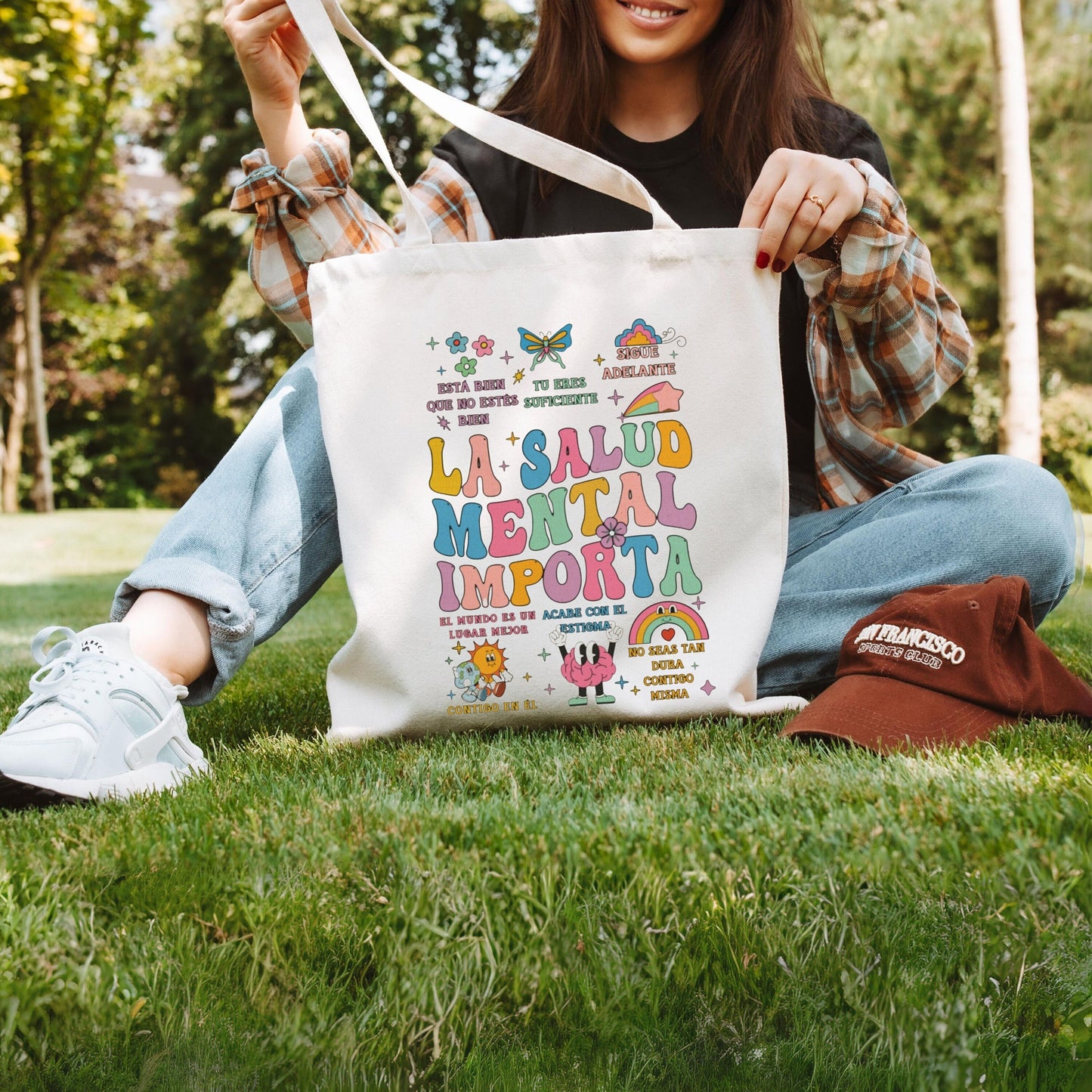 La Salud Mental Tote Bag, Mental Health Tote Bag, Mental Health Matters Tote Bag, Aesthetic Tote Bag For School, Inspirational Tote Bag