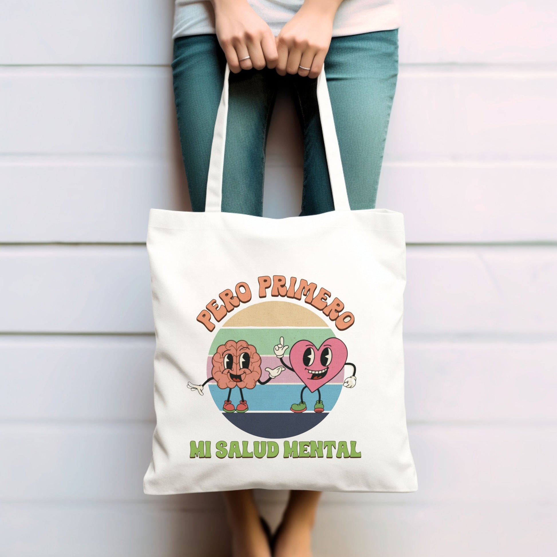 Pero Primero Mi Salud Mental, Mental Health Tote Bag, Mental Health Matters Tote Bag, Aesthetic Tote Bag For School, Inspirational Tote Bag