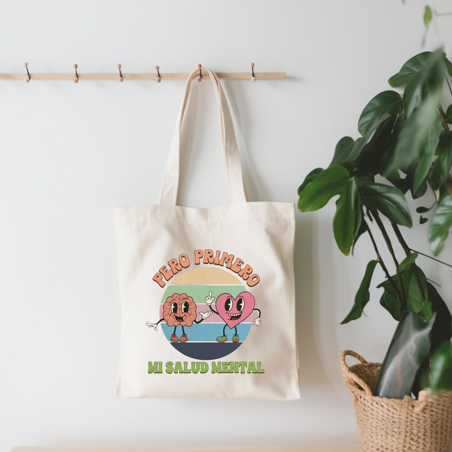 Pero Primero Mi Salud Mental, Mental Health Tote Bag, Mental Health Matters Tote Bag, Aesthetic Tote Bag For School, Inspirational Tote Bag