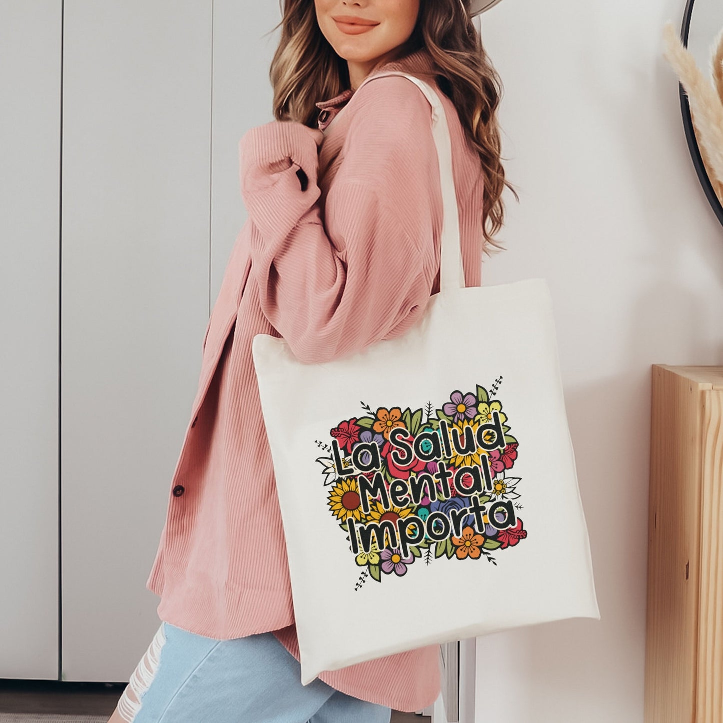 La Salud Mental Tote Bag, Mental Health Tote Bag, Mental Health Matters Tote Bag, Aesthetic Tote Bag For School, Inspirational Tote Bag