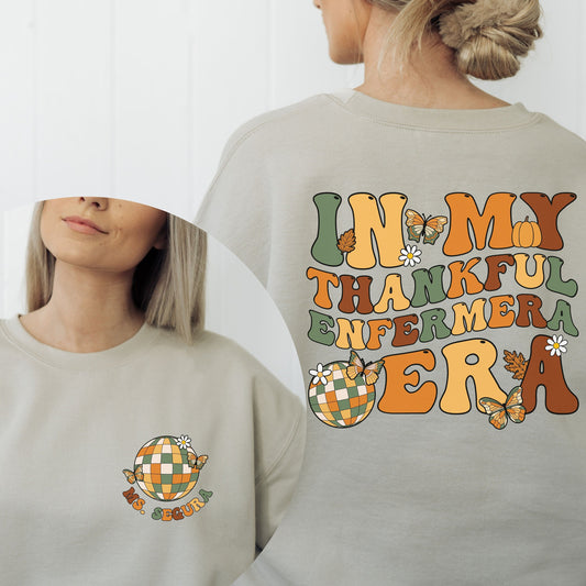 Thankful Enfermera Era Sweater, Mujeres En Medicina, Thanksgiving Nurse Shirt, Fall Nurse T Shirt, Autumn Nurse Shirt, Thanksgiving Nurse
